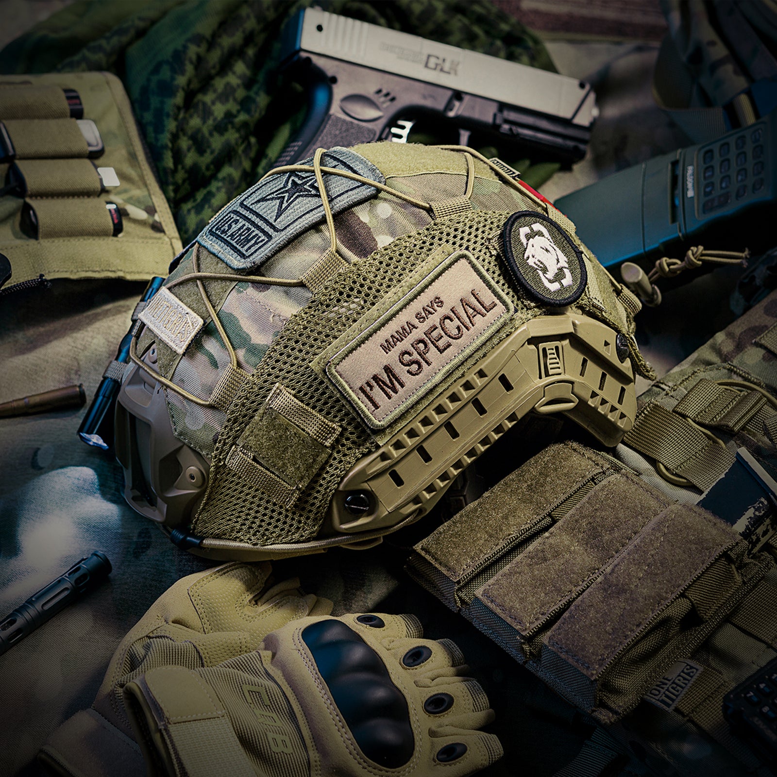 Tactical Helmet Cover 11丨Fit for Ops-Core Fast PJ Helmet &With patch