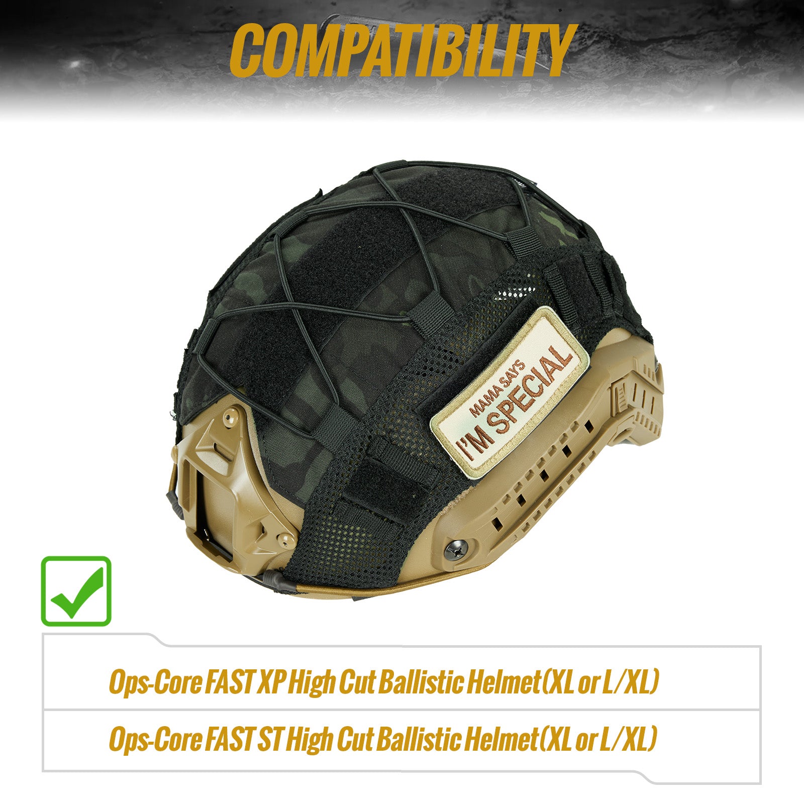 Tactical Helmet Cover 06 丨With patch set & MOLLE system