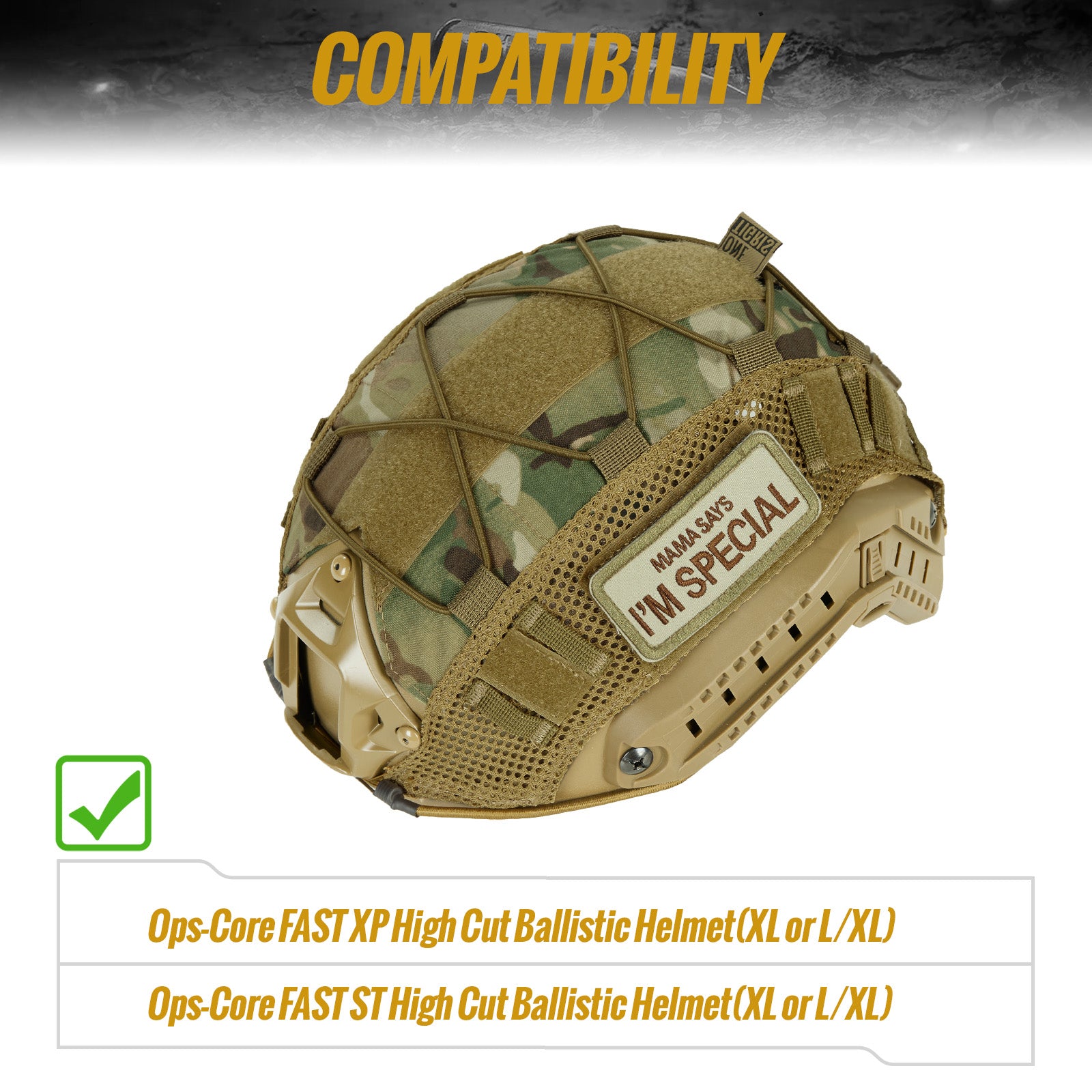 Tactical Helmet Cover 06 丨With patch set & MOLLE system