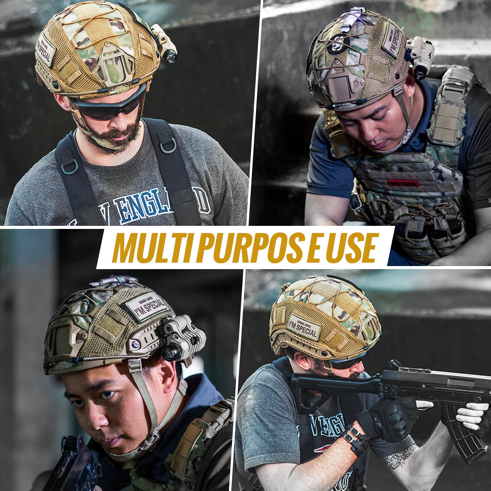 Tactical Helmet Cover 11丨Fit for Ops-Core Fast PJ Helmet &With patch