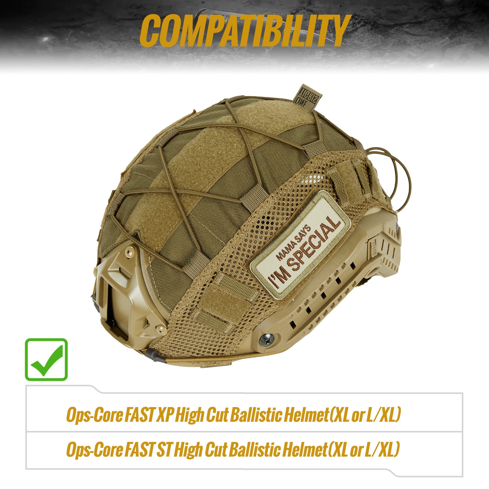 Tactical Helmet Cover 06 丨With patch set & MOLLE system