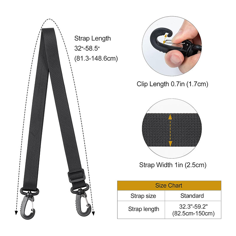 Shoulder straps 丨Features mini carabiner & Adjustable strap