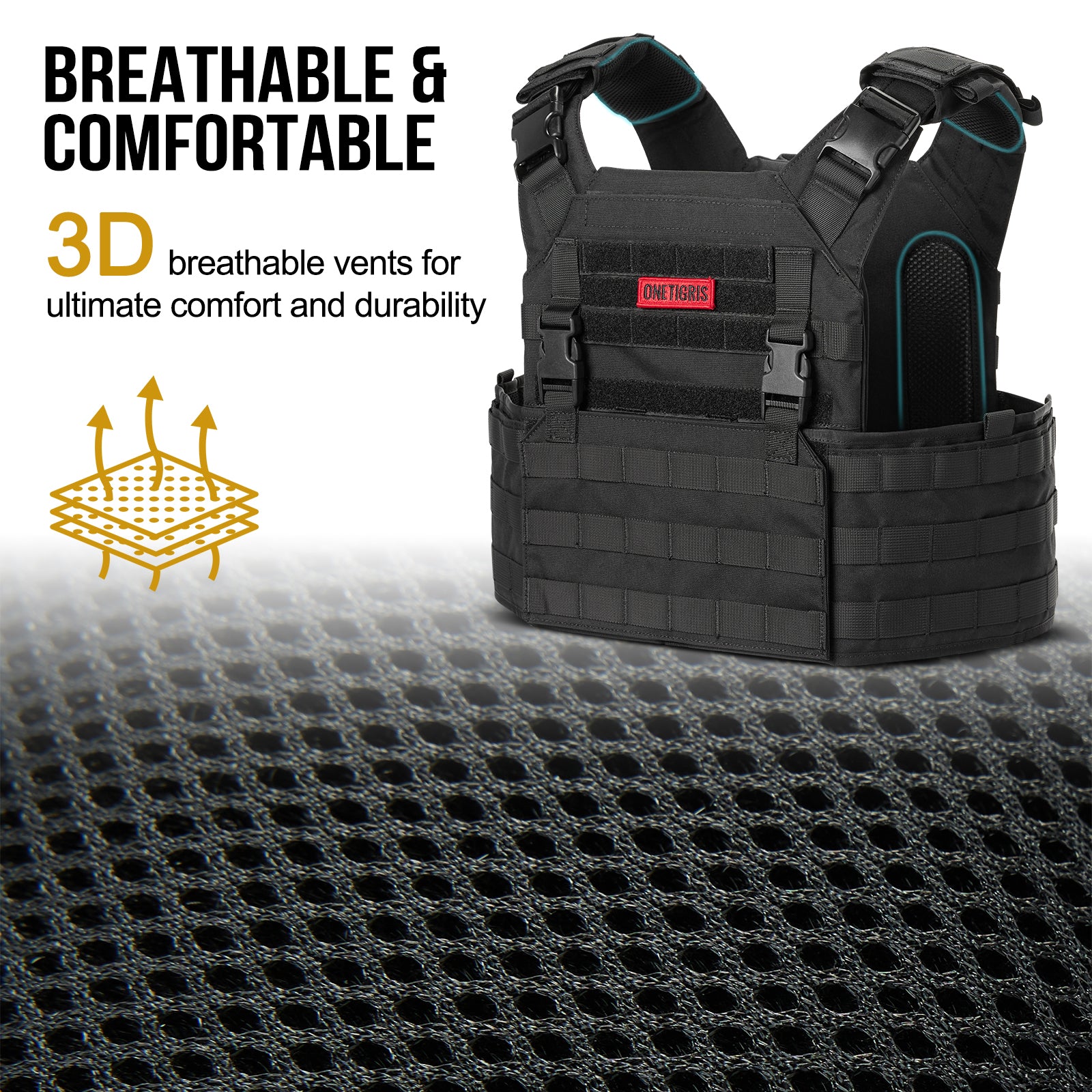 GRIFFIN Tactical Vest 丨MOLLE System & Velcro Panel