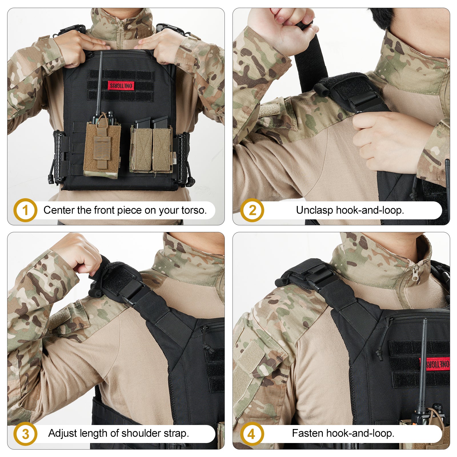 FYR Tactical Vest 丨 MOLLE System & Adjustable Size