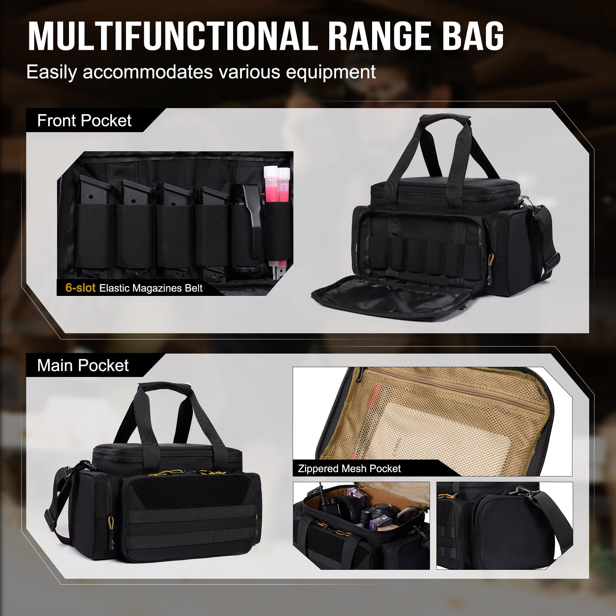Tactical Shoulder Bag 01B 丨 Multi-Functional & High Capacity