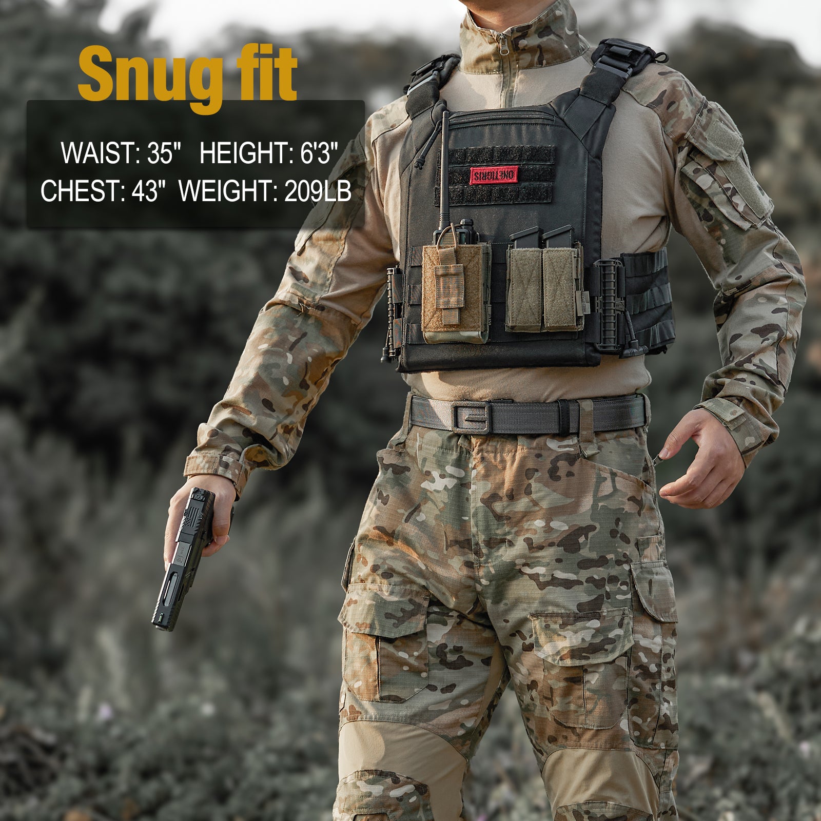 FYR Tactical Vest 丨 MOLLE System & Adjustable Size