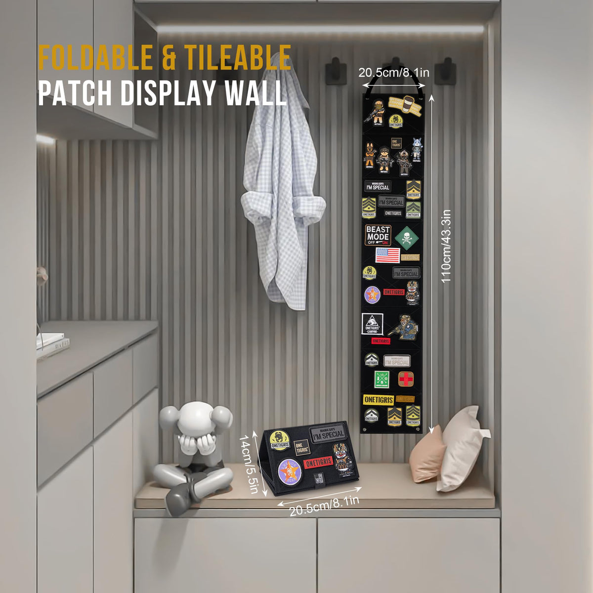Map Patch Display Velcro Patches Display Panel | Foldable Patch Organizer – OneTigris ...