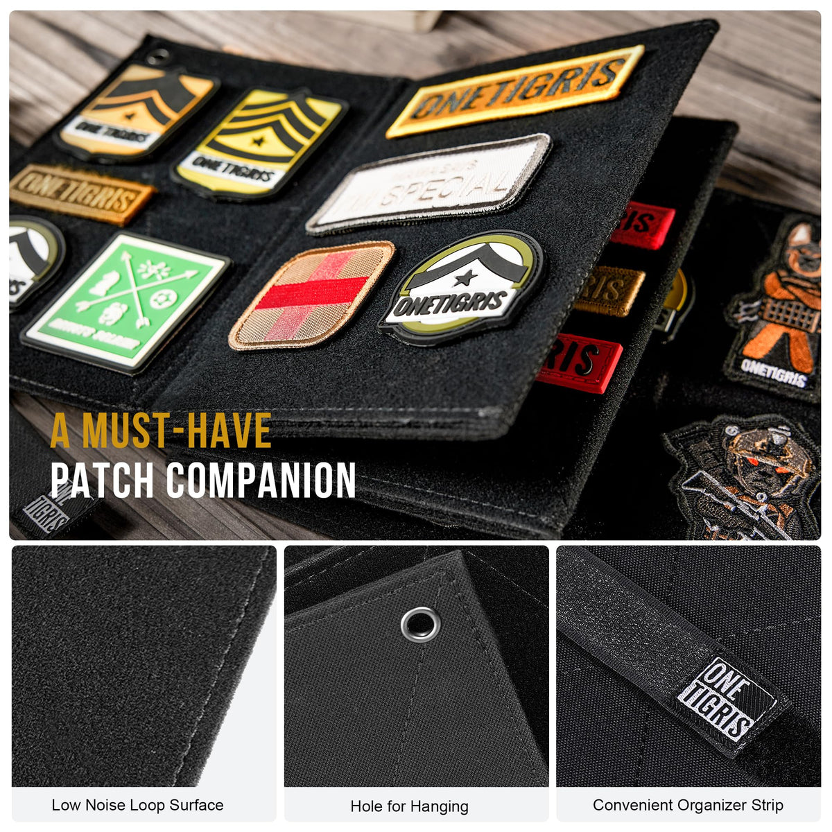 Map Patch Display Velcro Patches Display Panel | Foldable Patch Organizer – OneTigris ...