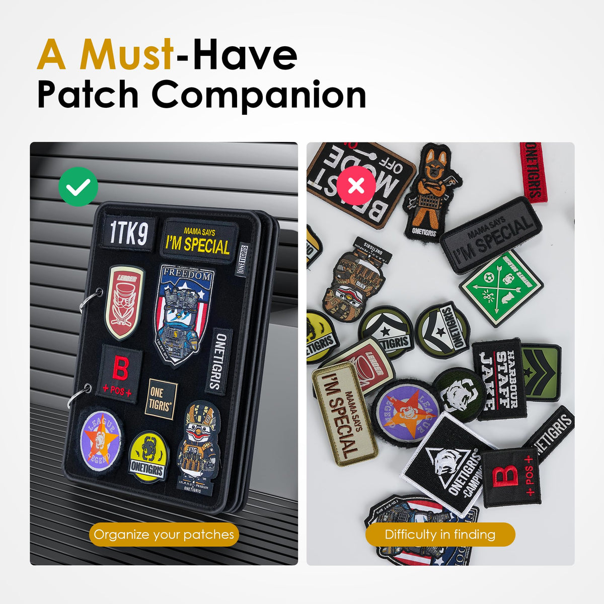 Patch Binder Velcro Patches Display Book | Patch Album Binder | OneTigris ...