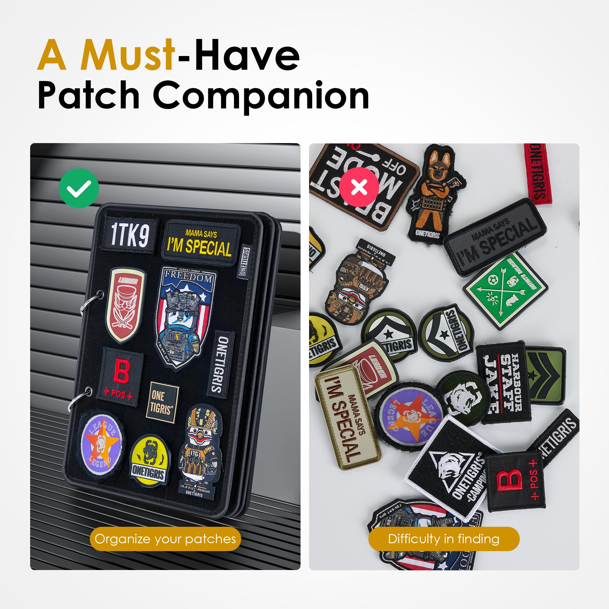 Patch Display 03丨Flip-Page Badge Album & Metal Detachable Binder
