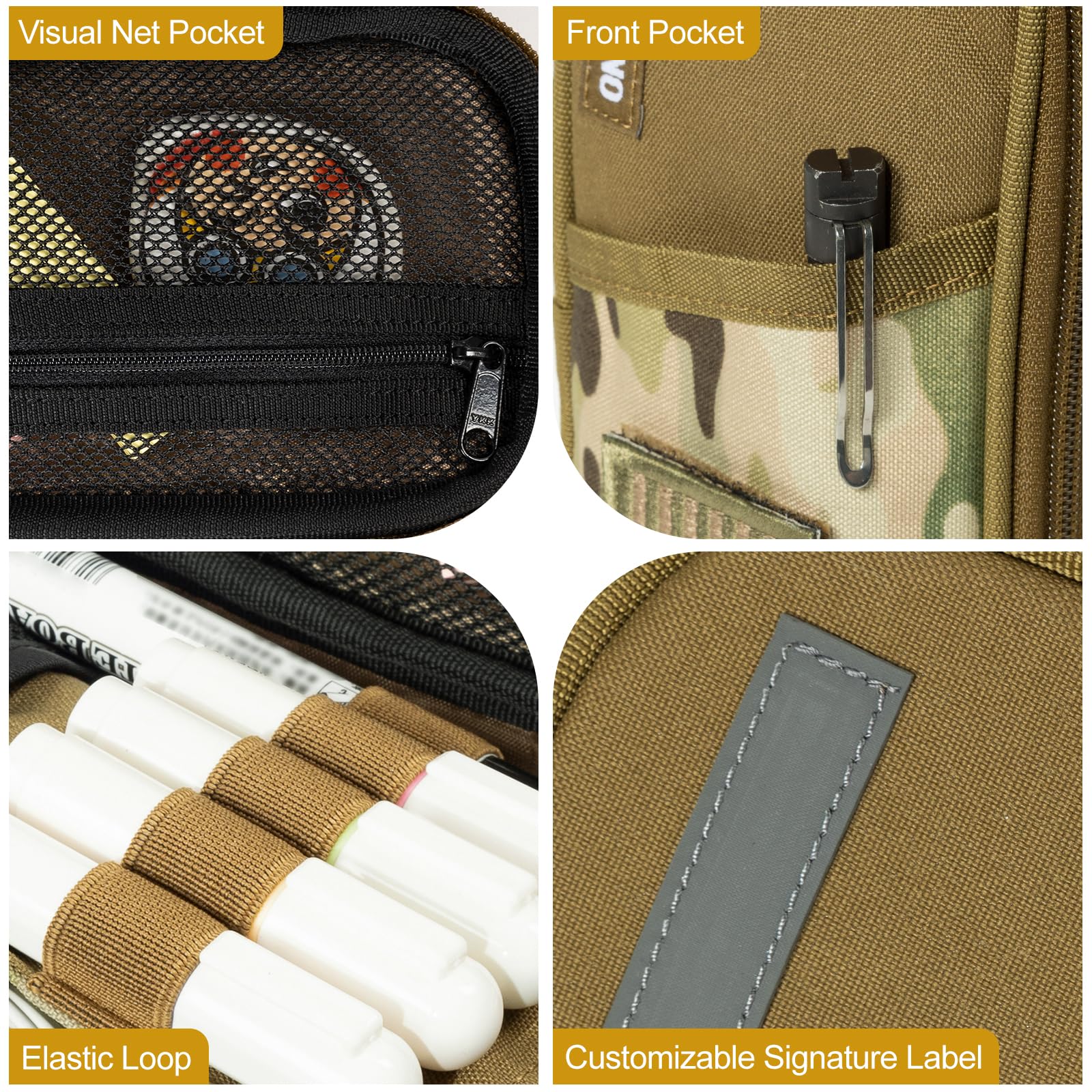 Pencil Case 01丨 Features Velcro & Signature Area