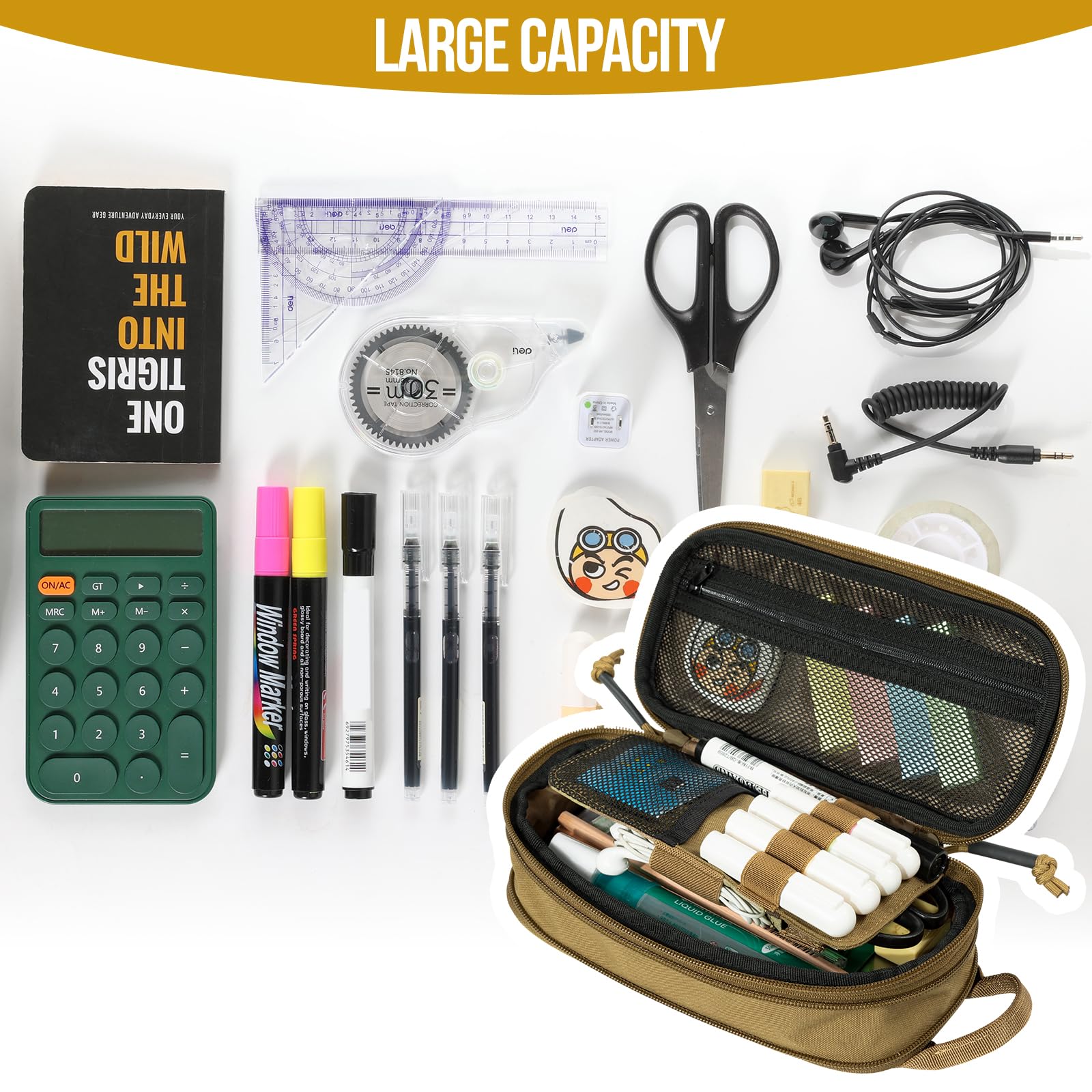 Pencil Case 01丨 Features Velcro & Signature Area