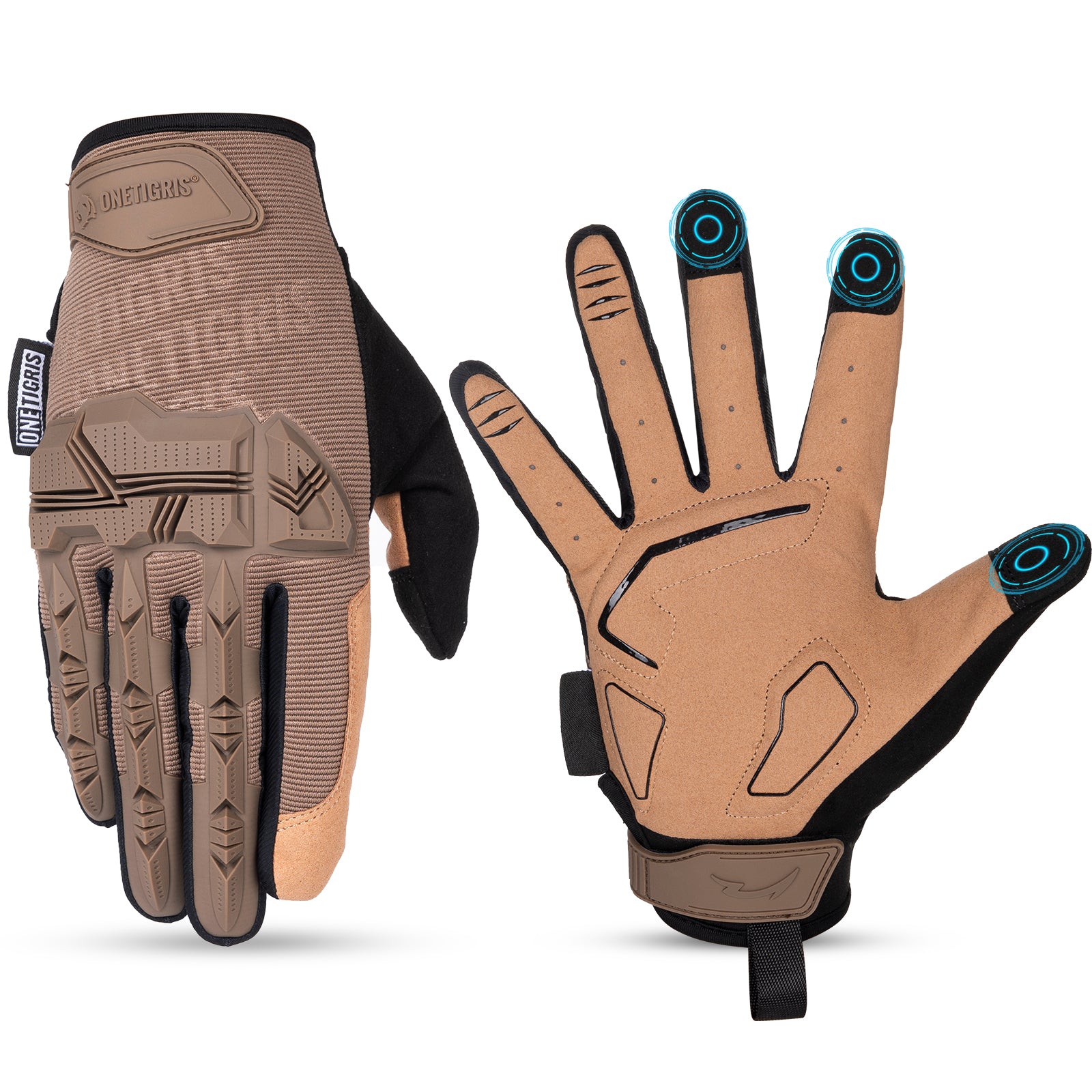 Tactical Motorcycle Gloves丨Touchscreen & PVC Protection