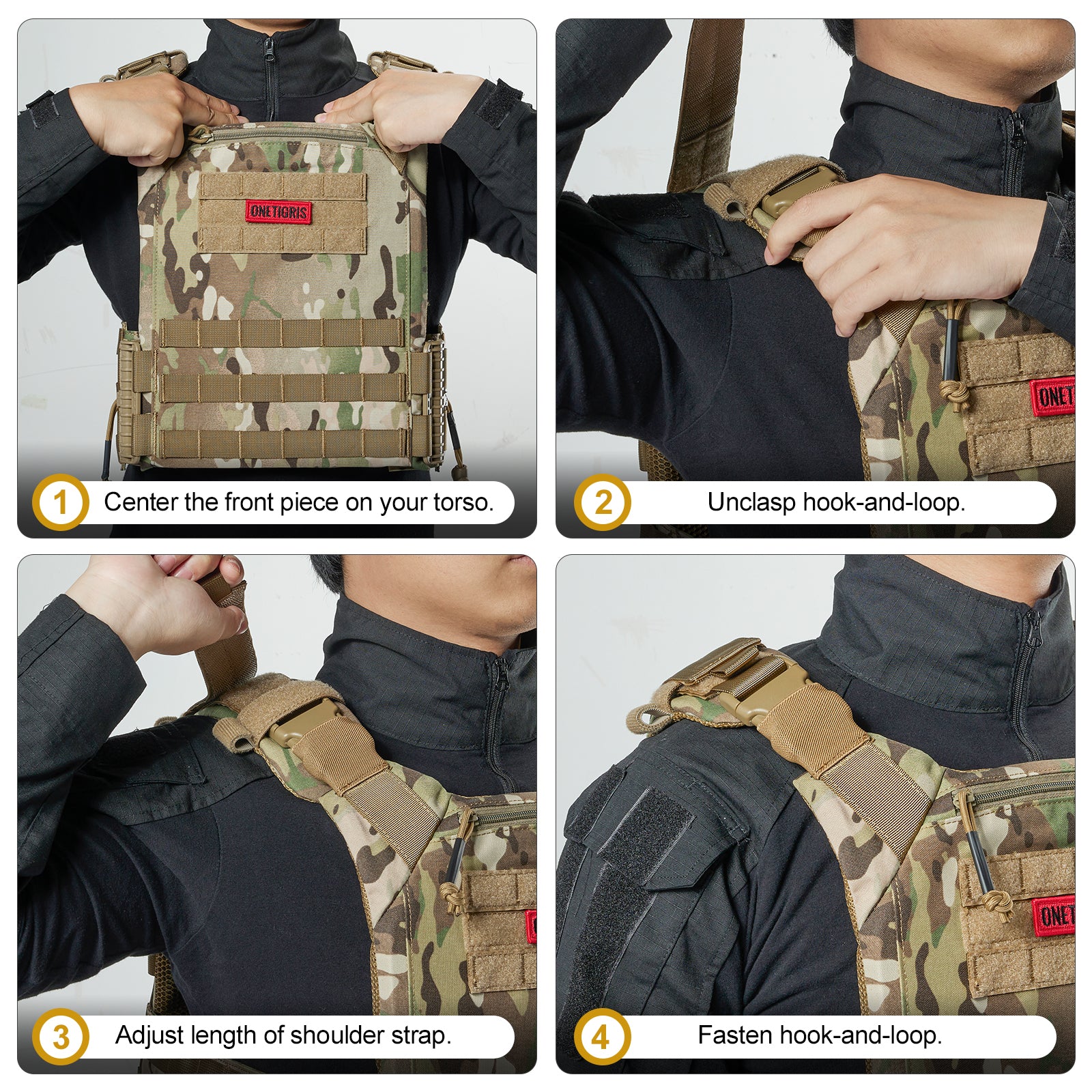 FYR Tactical Vest 丨 MOLLE System & Adjustable Size