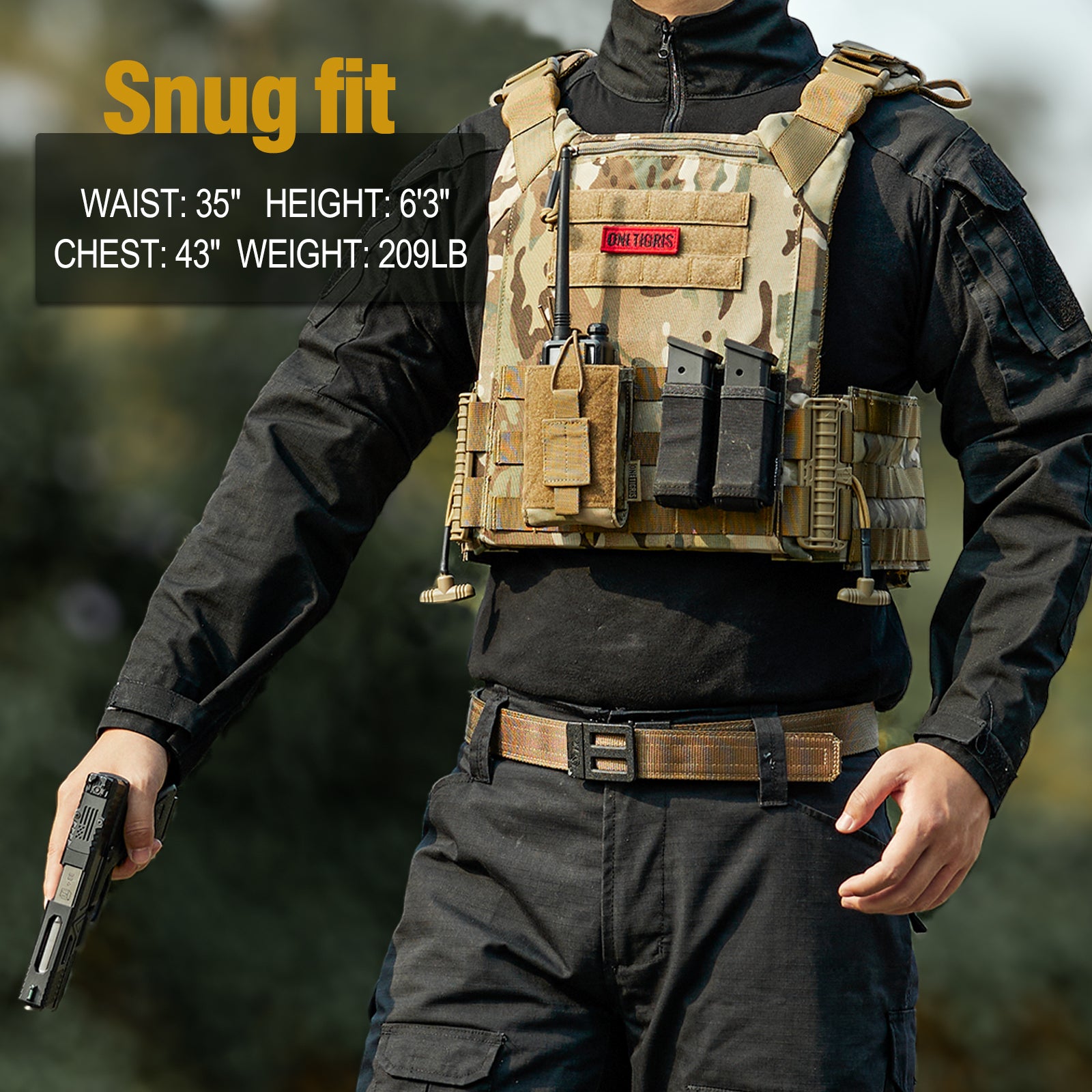 FYR Tactical Vest 丨 MOLLE System & Adjustable Size
