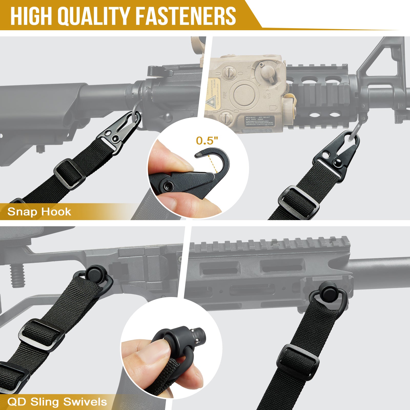 2-Point Sling 01A丨Quick-Adjust&QD Swivel