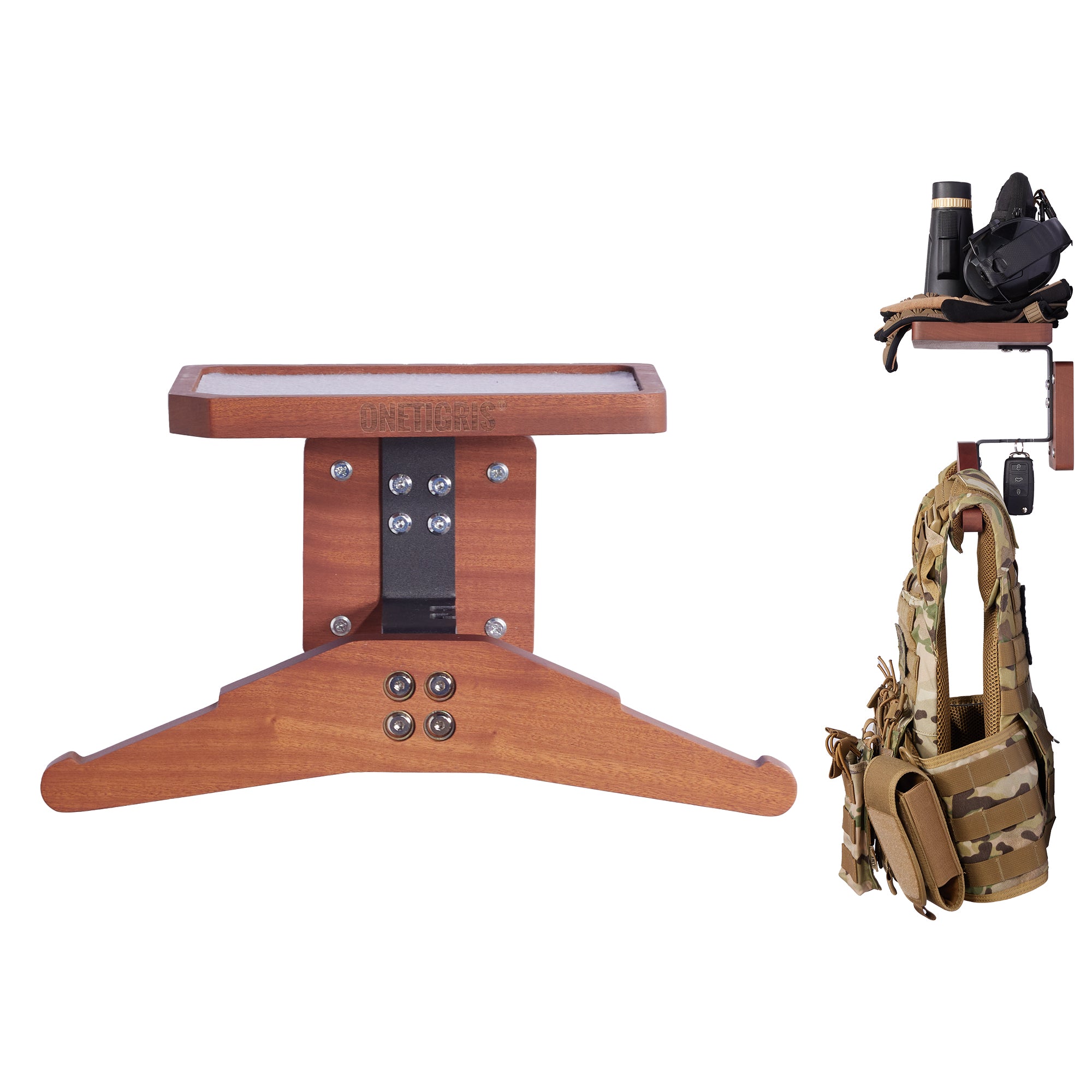 Tactical Gear Wall Mount 09 丨 With Square Tray & 24KG Load Capacity