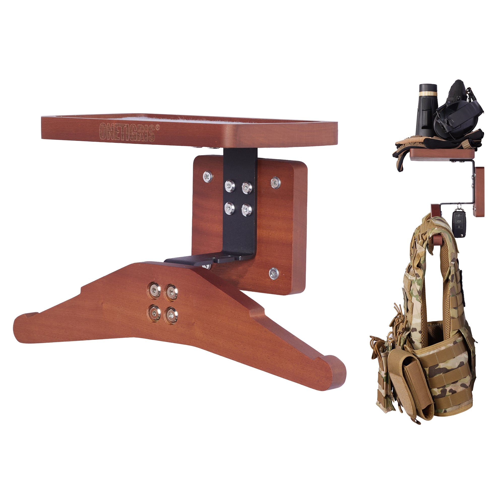 Tactical Gear Wall Mount 09 丨 With Square Tray & 24KG Load Capacity