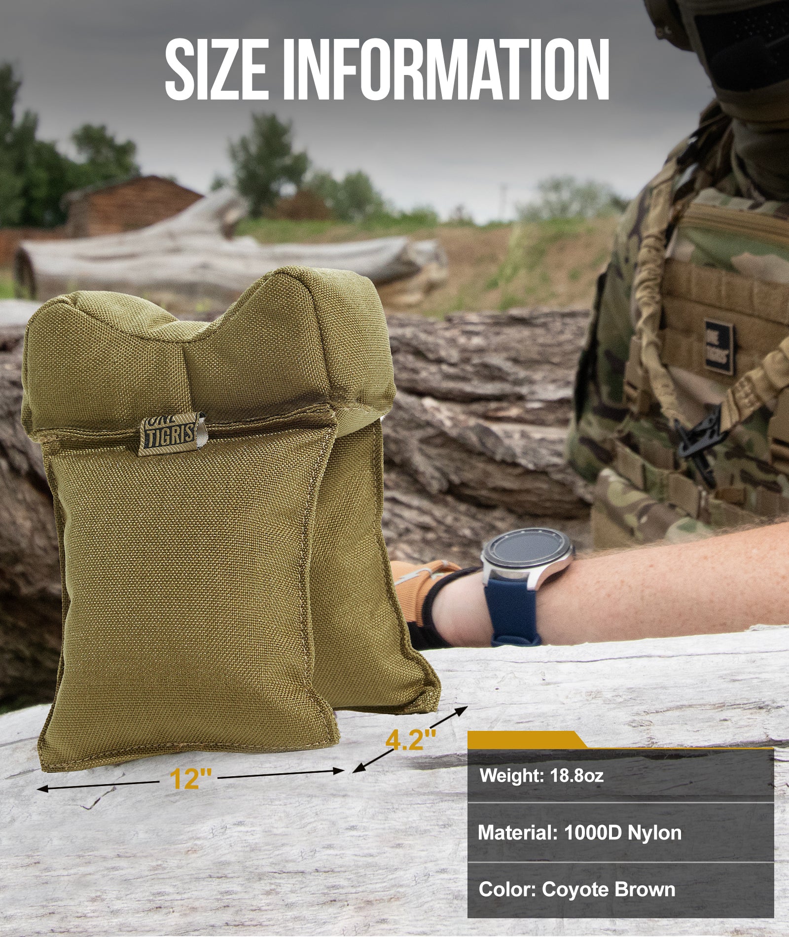 Gun Rest Bag 01 丨500D Nylon & Pre-filled