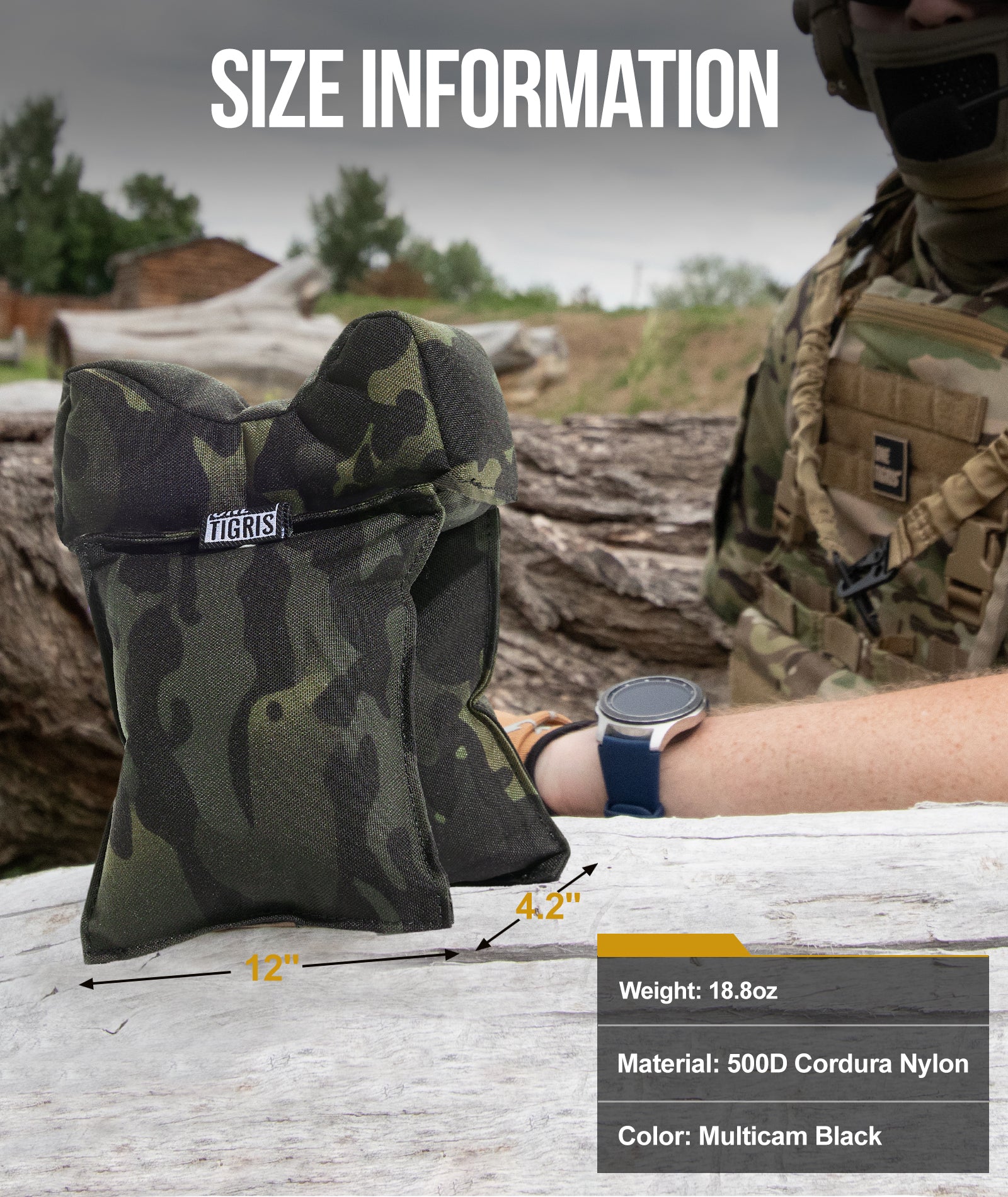 Gun Rest Bag 01 丨500D Nylon & Pre-filled