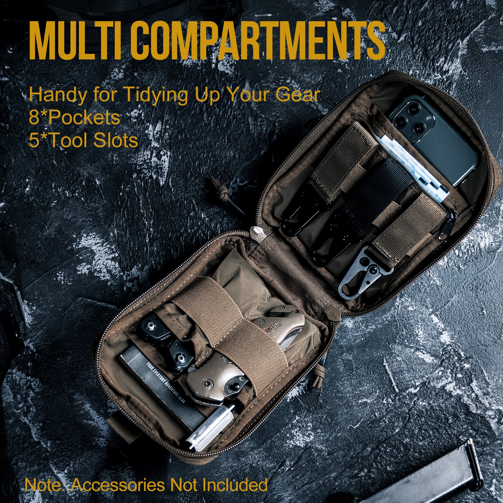 Molle EDC Waist Pack 26丨Features Phone Pocket & Tool Slot