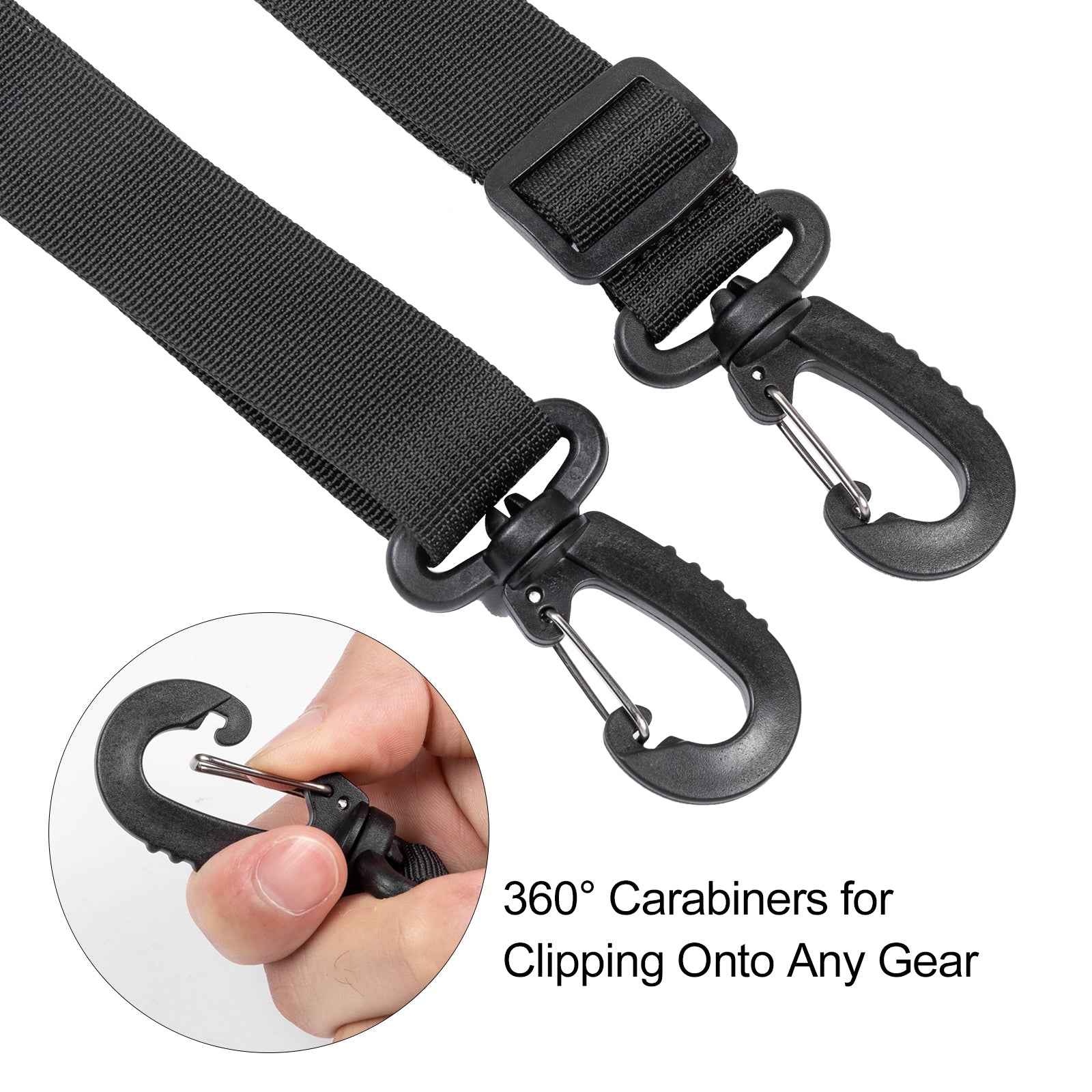 Shoulder straps 丨Features mini carabiner & Adjustable strap