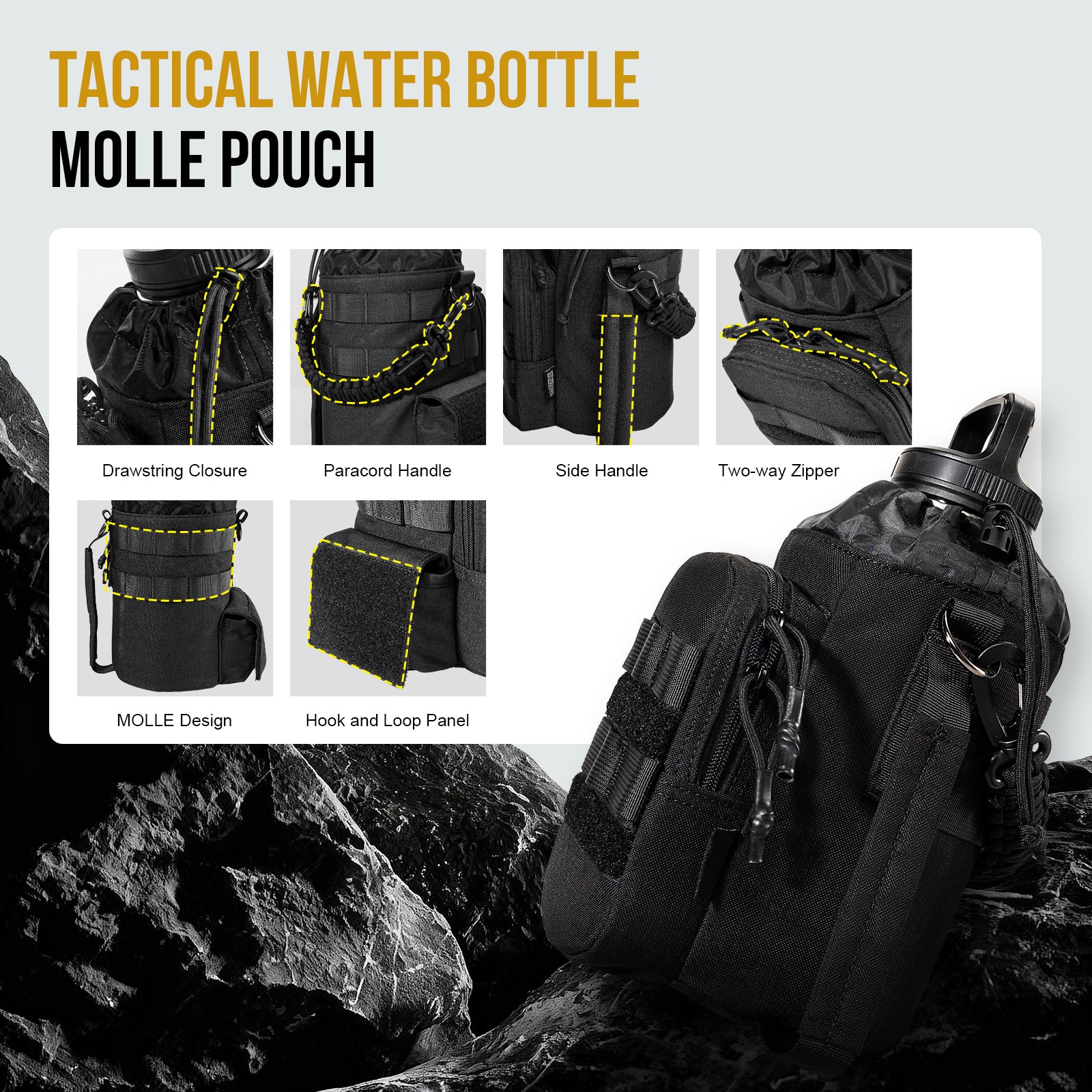64oz Water Bottle Sleeve 09丨Multi-Carry & Smart Storage