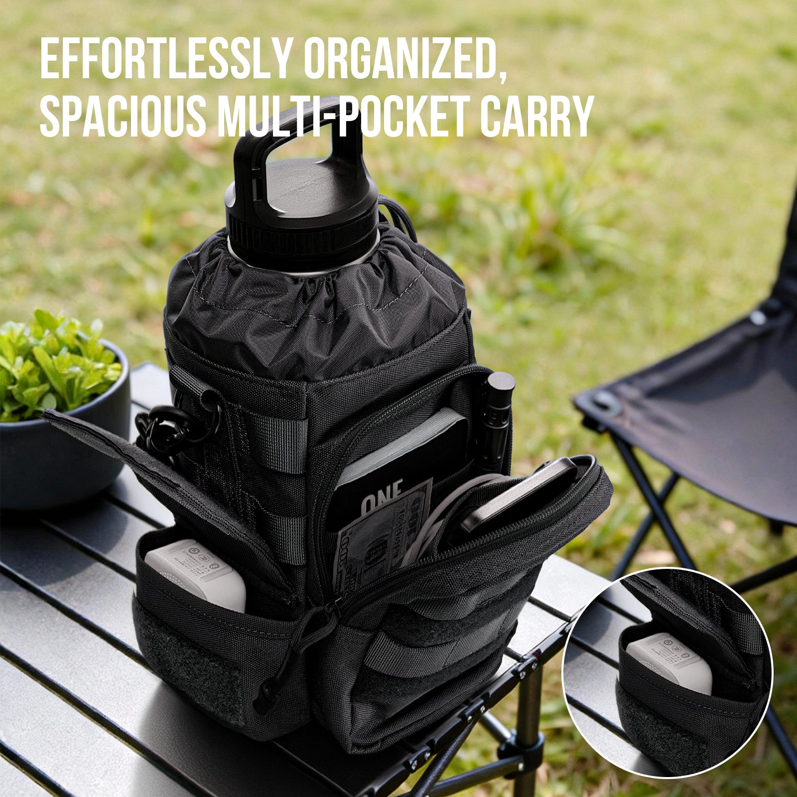 64oz Water Bottle Sleeve 09丨Multi-Carry & Smart Storage