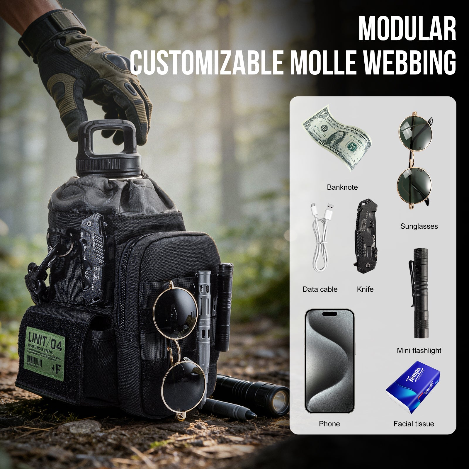 64oz Water Bottle Sleeve 09丨Multi-Carry & Smart Storage