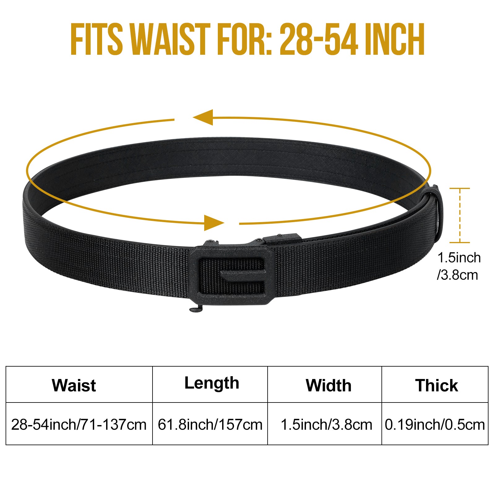 EDC Belt 丨With automatic sliding buckle