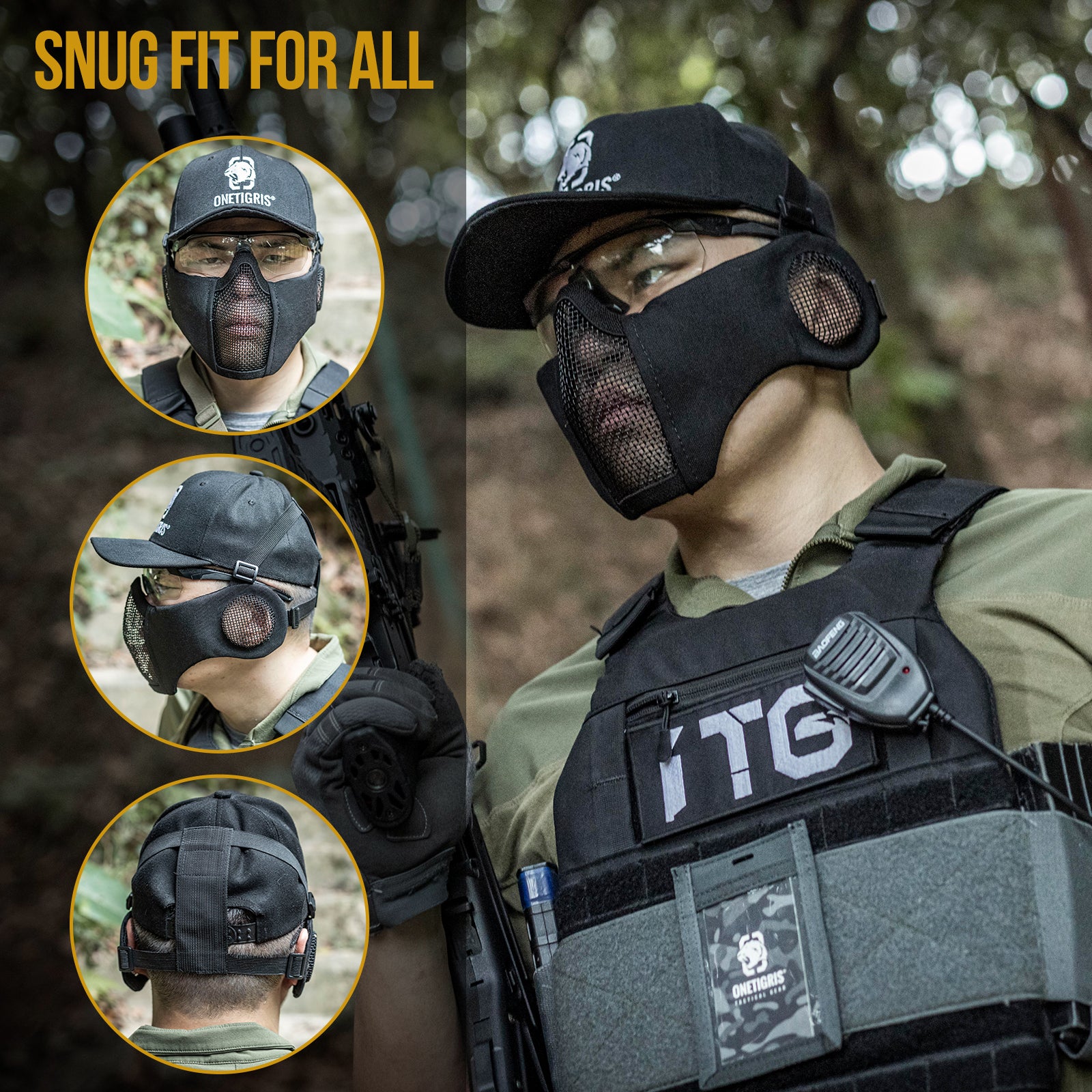 RAGE Airsoft Mask 05 丨 With Ear protection & foldable