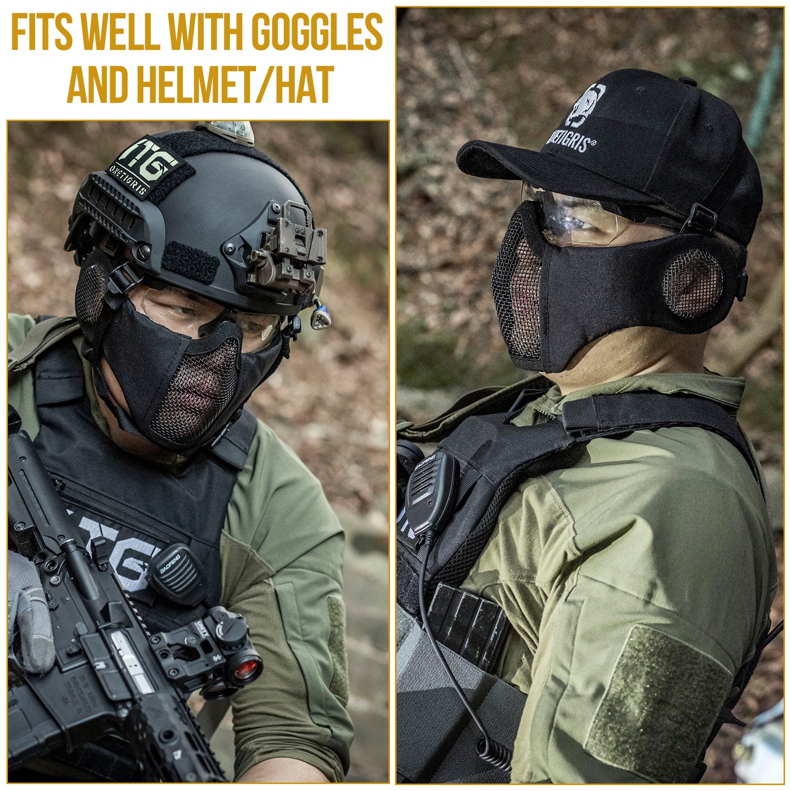 RAGE Airsoft Mask 05 丨 With Ear protection & foldable