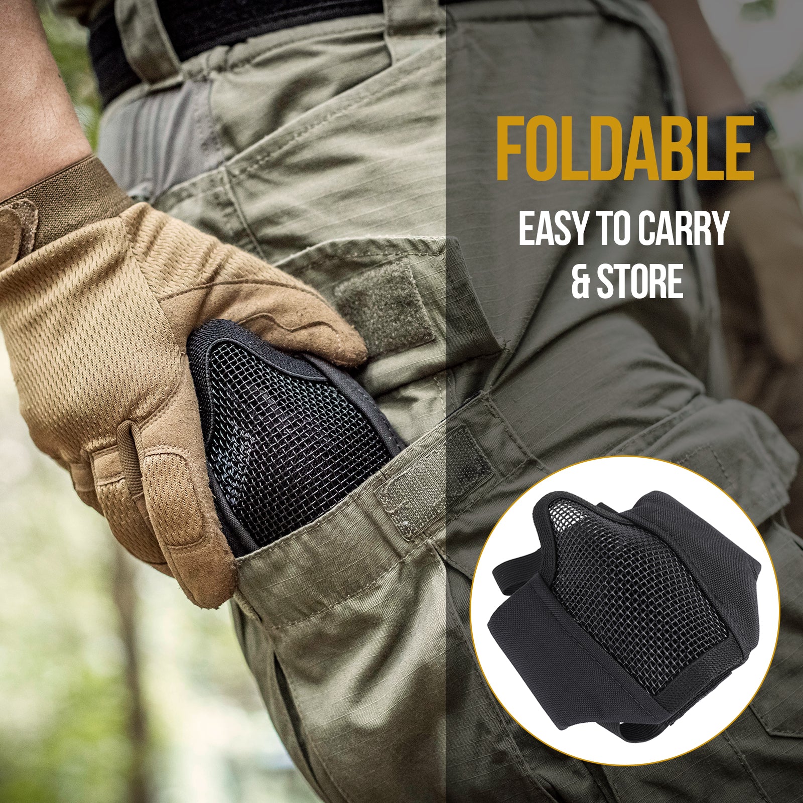 RAGE Airsoft Mask 05 丨 With Ear protection & foldable