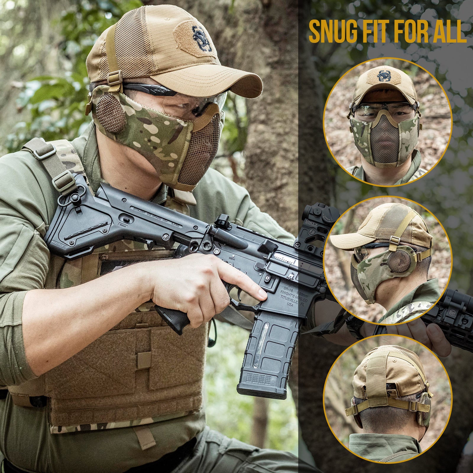 RAGE Airsoft Mask 05 丨 With Ear protection & foldable