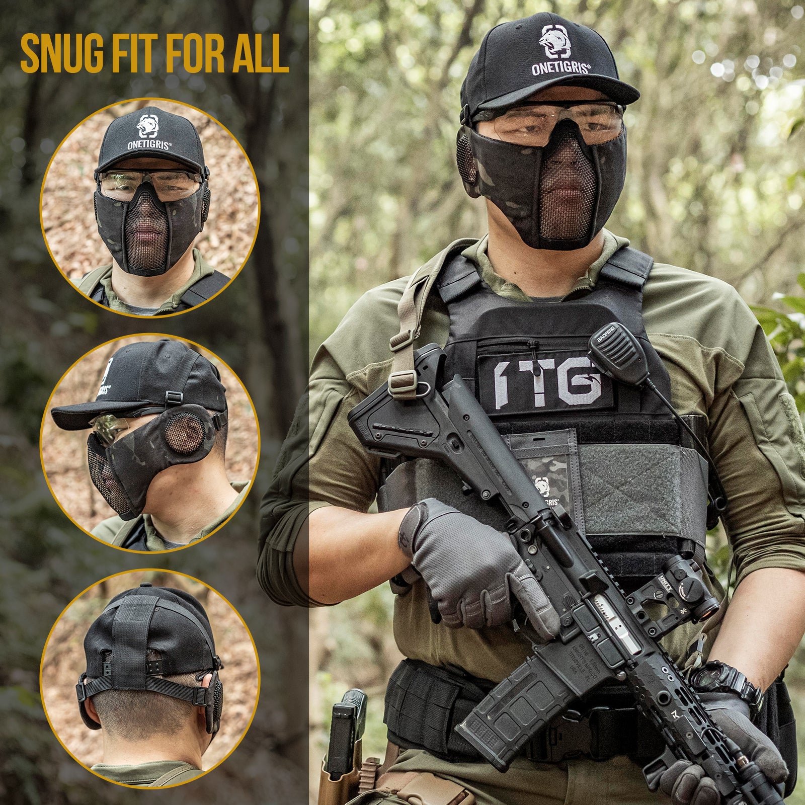 RAGE Airsoft Mask 05 丨 With Ear protection & foldable