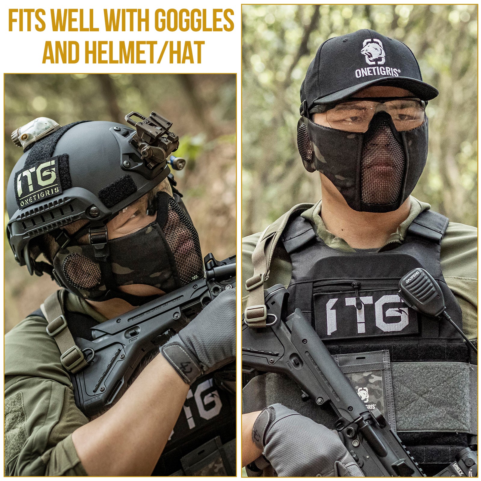 RAGE Airsoft Mask 05 丨 With Ear protection & foldable