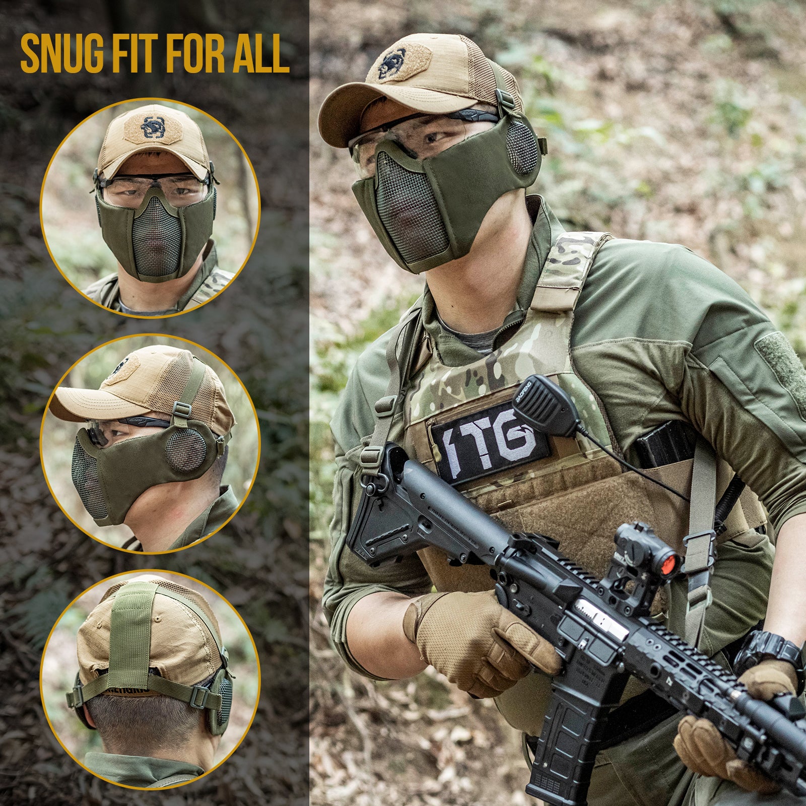RAGE Airsoft Mask 05 丨 With Ear protection & foldable