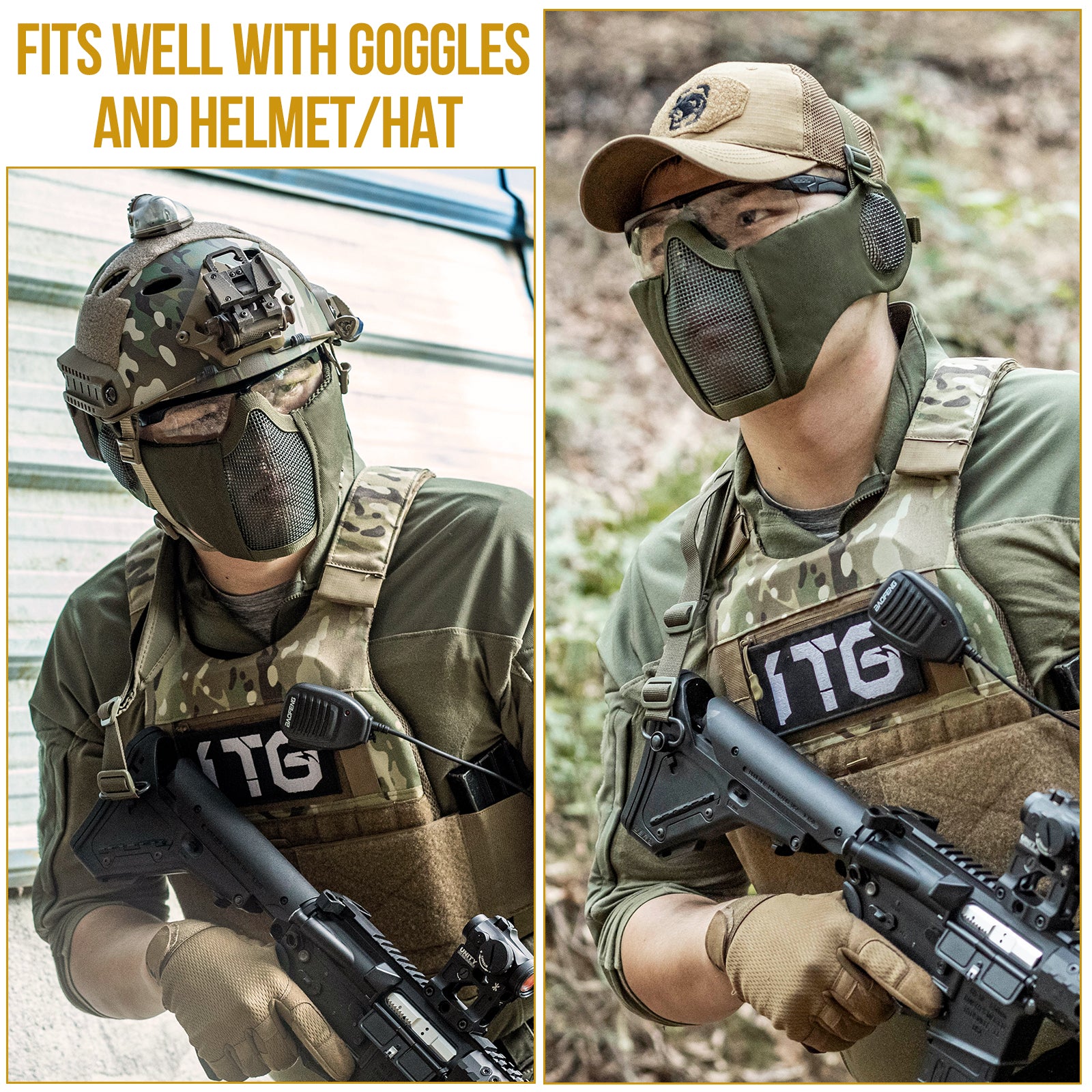 RAGE Airsoft Mask 05 丨 With Ear protection & foldable