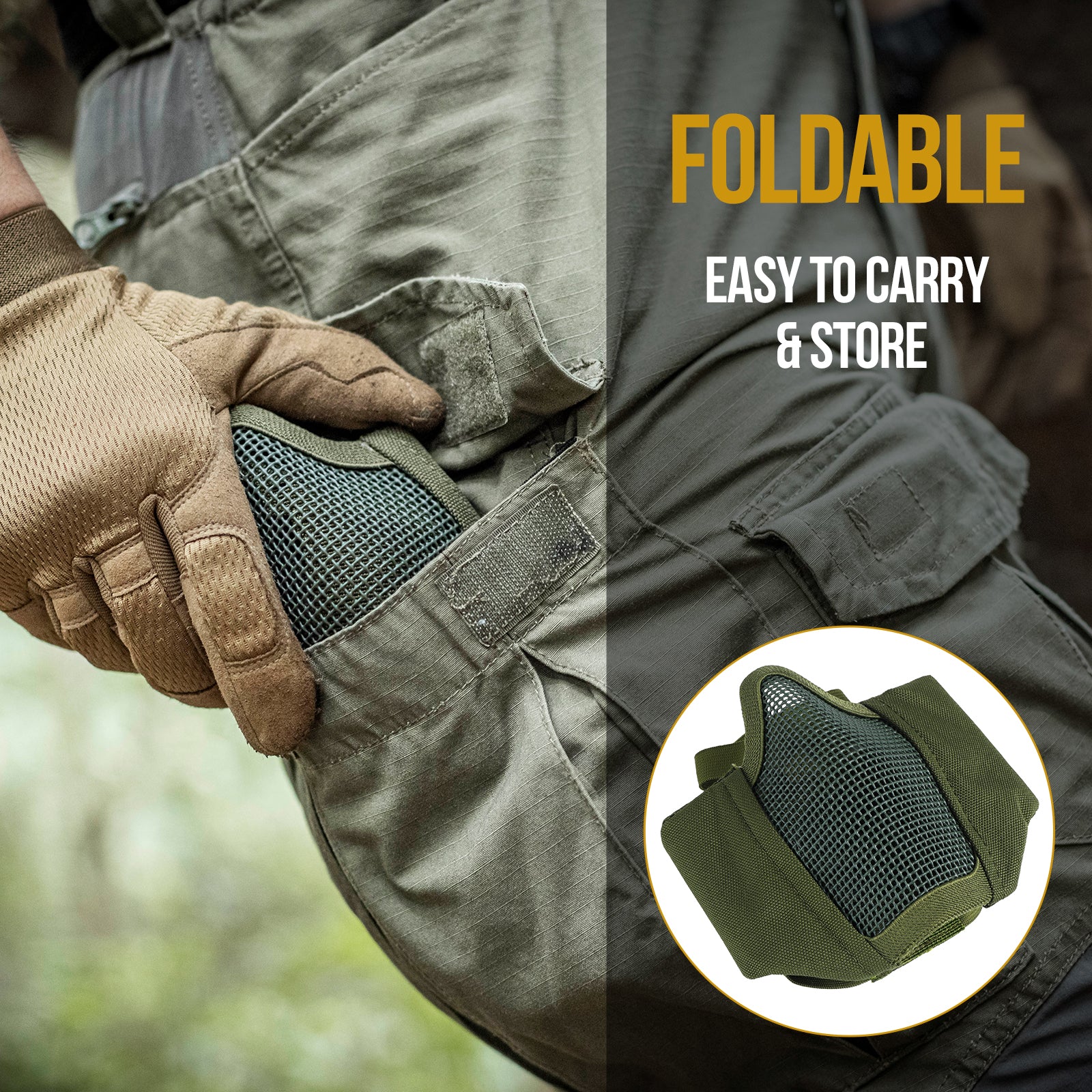 RAGE Airsoft Mask 05 丨 With Ear protection & foldable