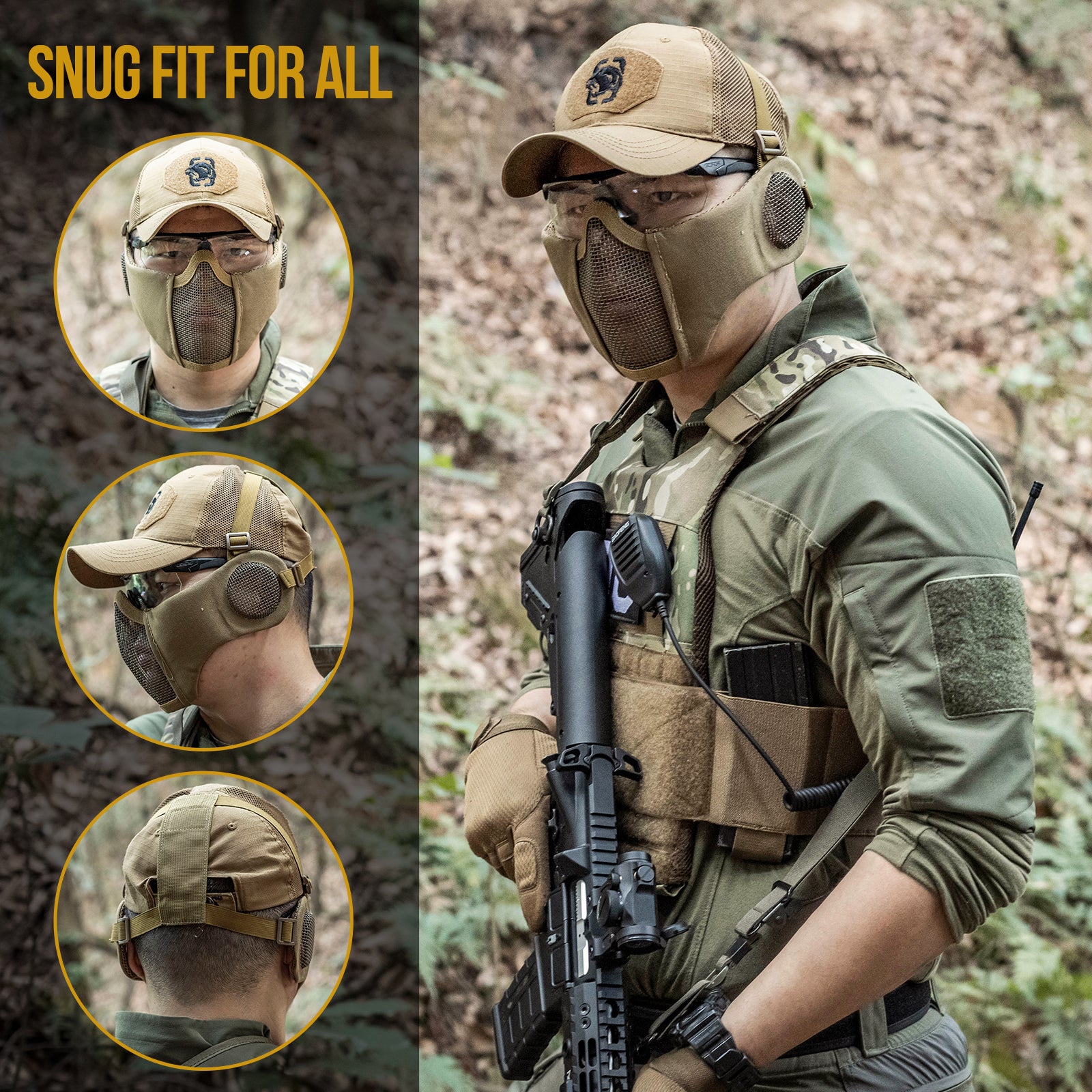 RAGE Airsoft Mask 05 丨 With Ear protection & foldable