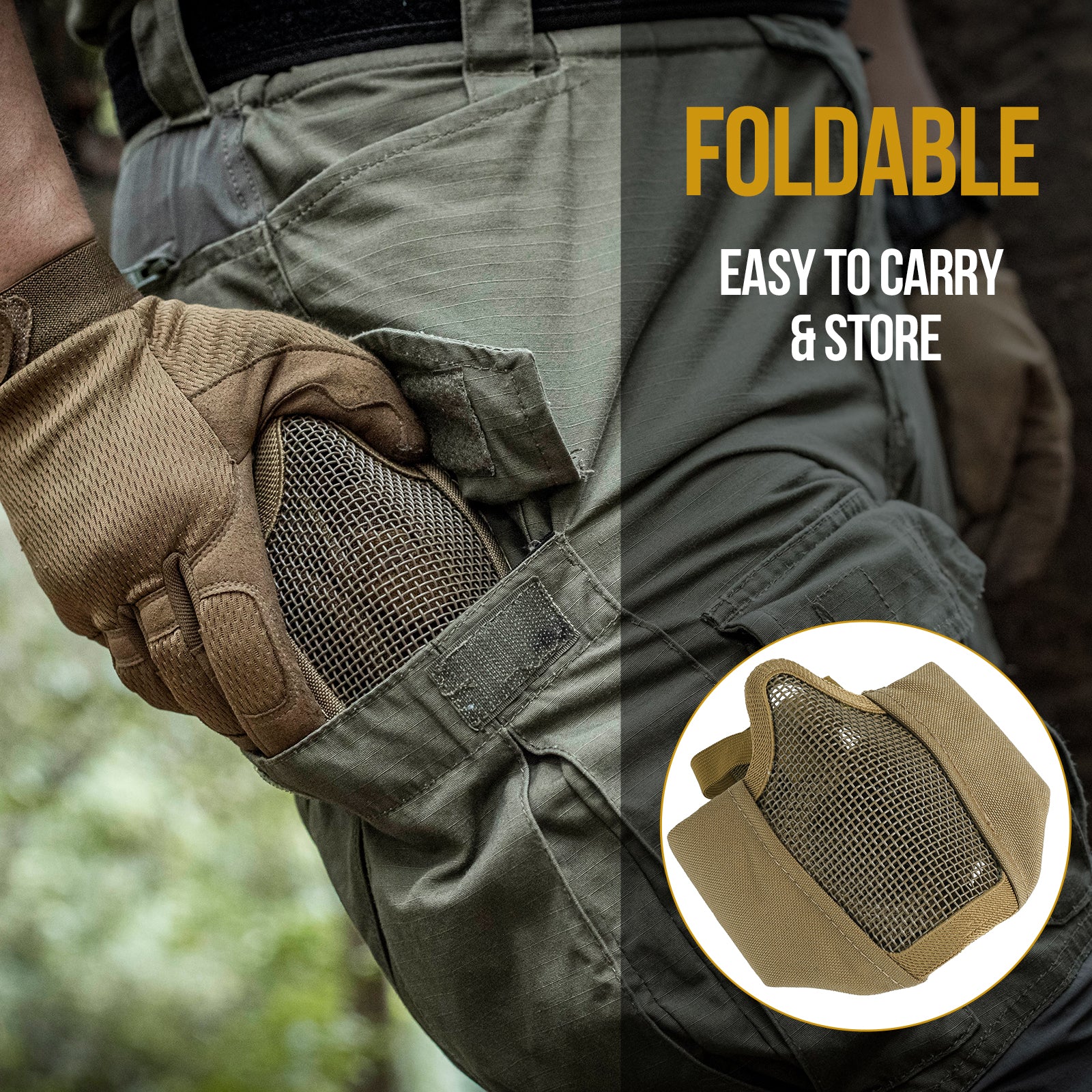 RAGE Airsoft Mask 05 丨 With Ear protection & foldable