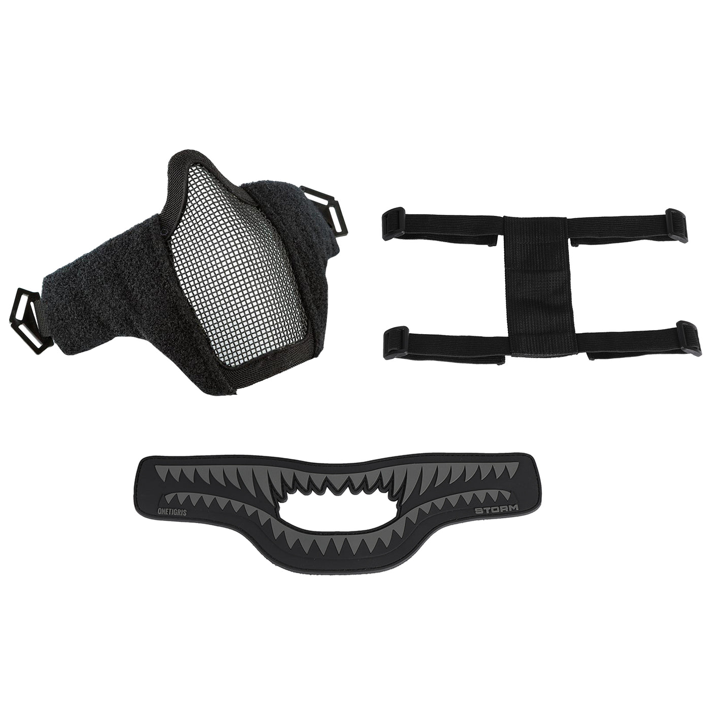 OneTigris X Storm Máscara Táctica Plegable de Media Cara con Malla Parche Moral para Practicar Airsoft y Paintball CS con Correa Ajustable y elástica, Lower Face Mask OneTigris X Storm Máscara Táctica Plegable de Media Cara con Malla Parche Moral para Practicar Airsoft y Paintball CS con Correa Ajustable y elástica, Lower Face Mask