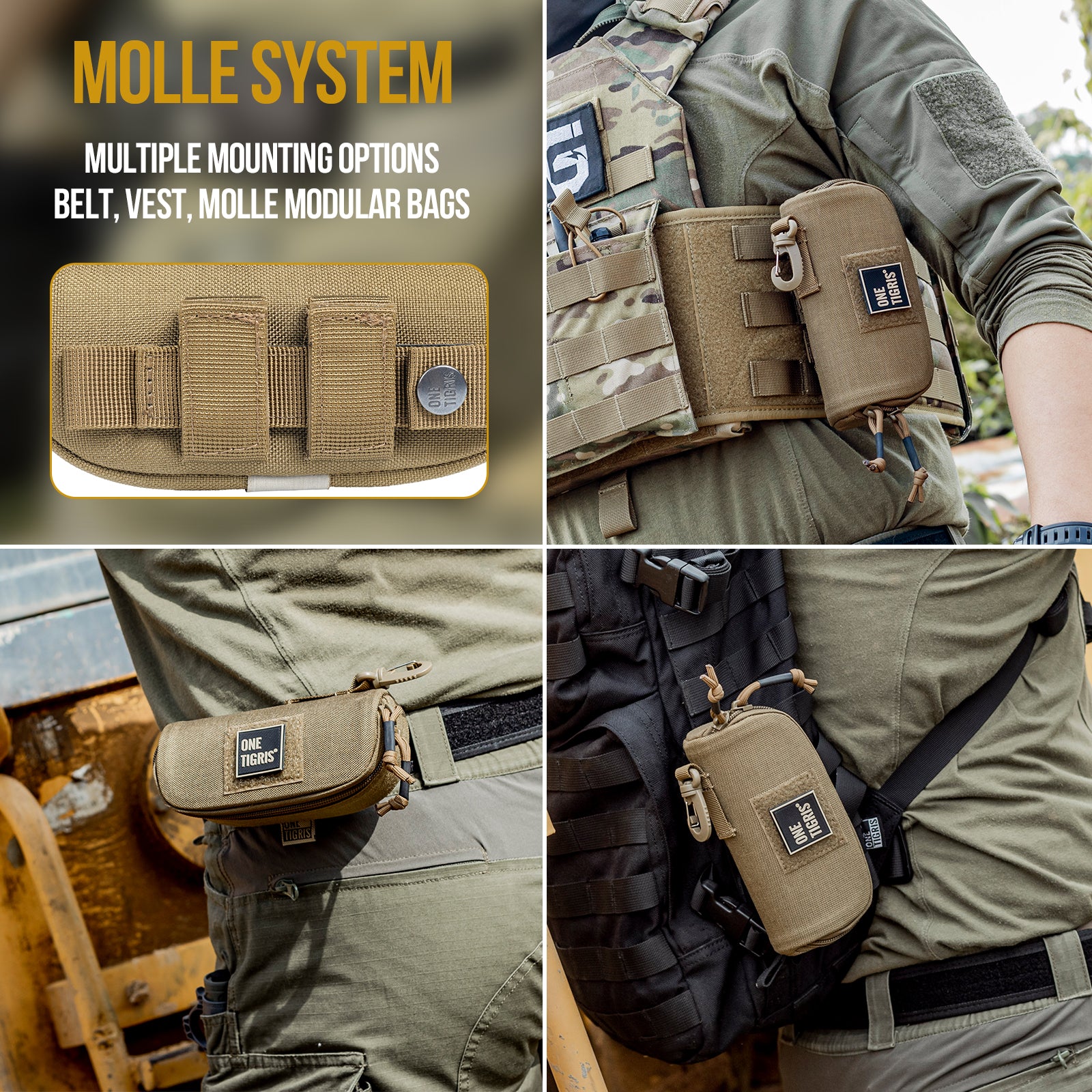Glasses Case 04 丨 MOLLE System & Two-Way Zipper