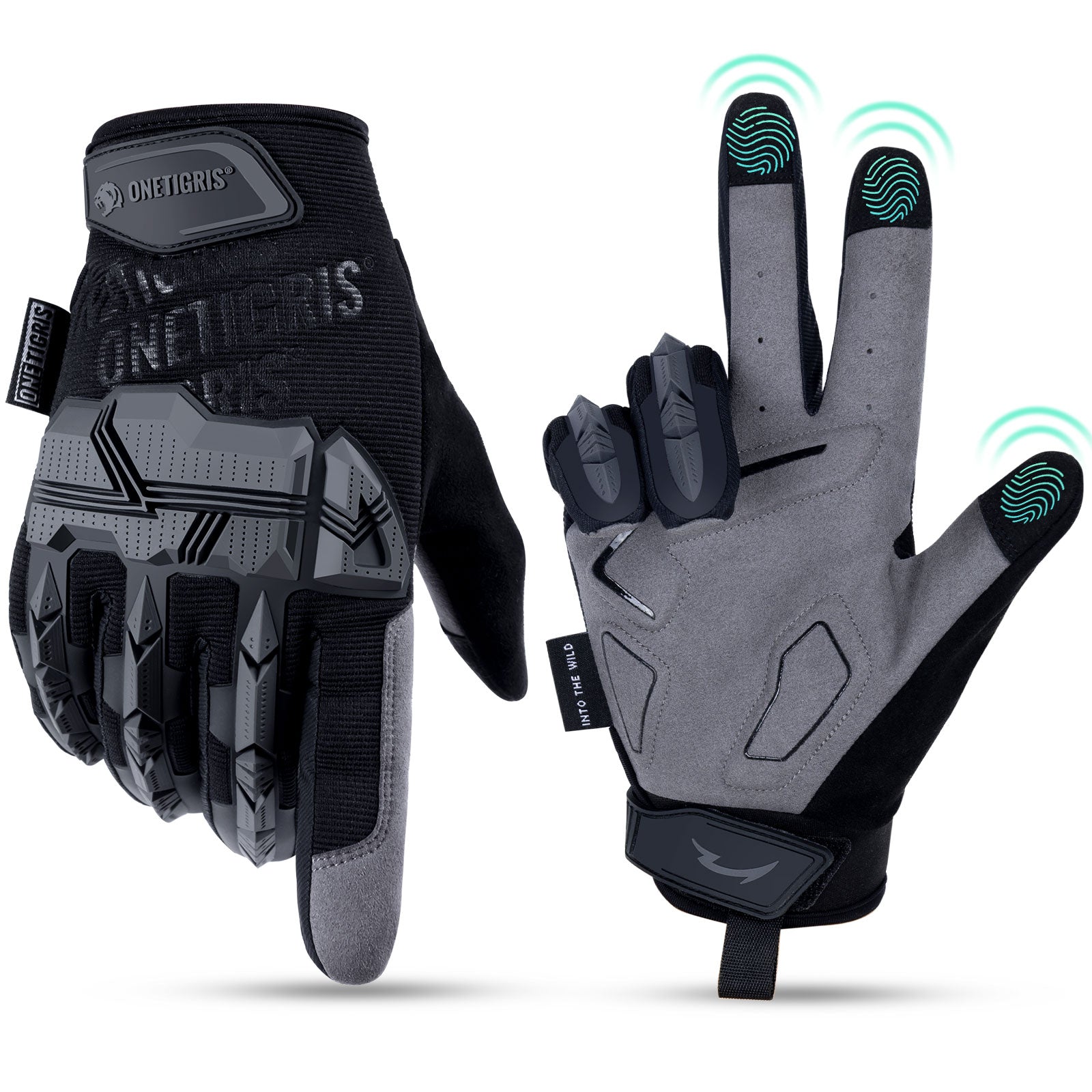 Tactical Motorcycle Gloves丨Touchscreen & PVC Protection