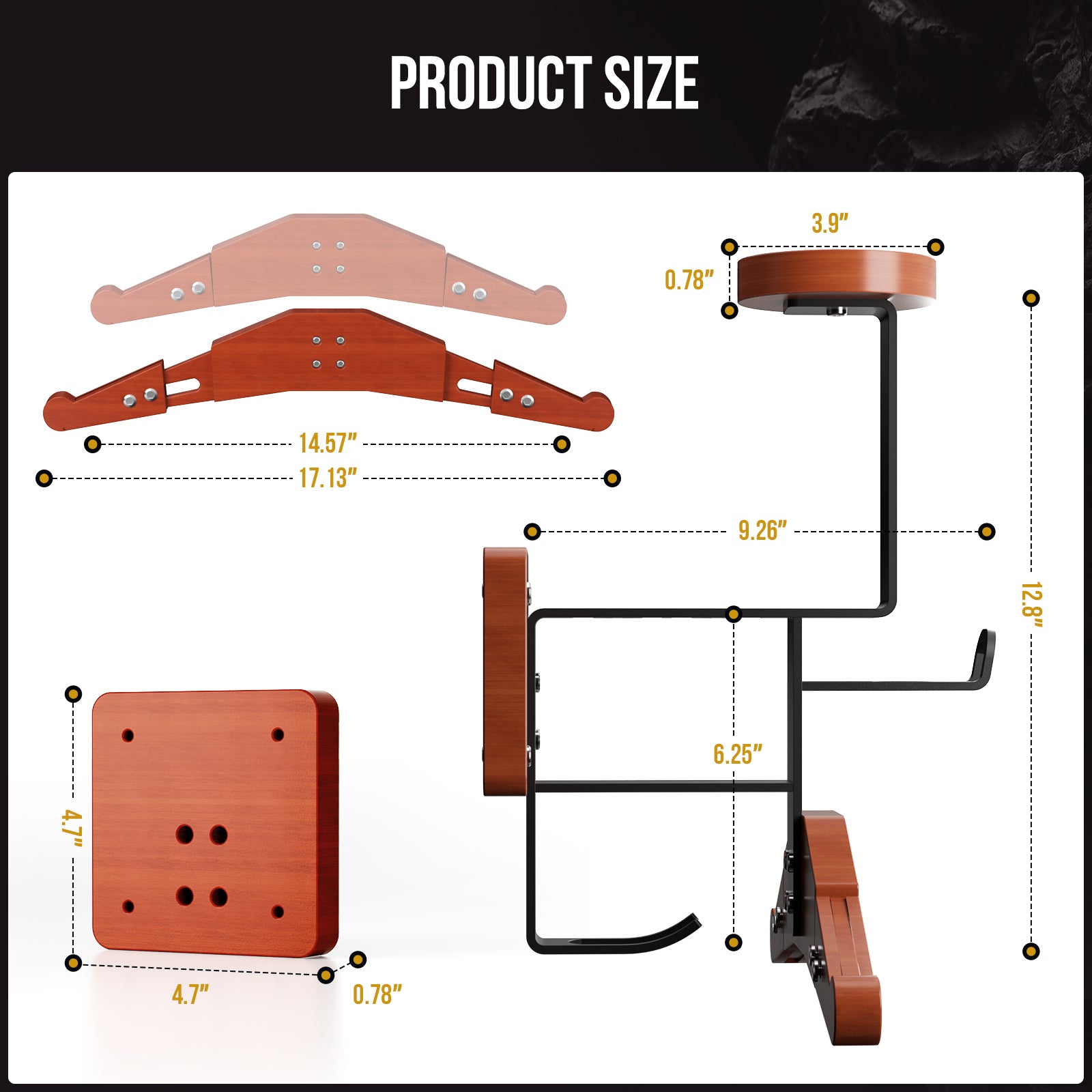 Tactical Gear Wall Mount 15 丨 With Panel rack hook & 59KG Load Capacity