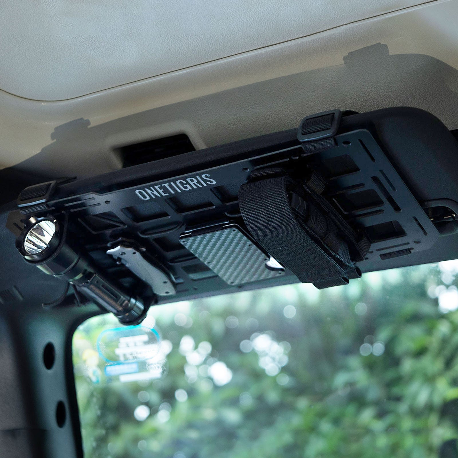 Car Fiberglass MOLLE Panel  Visor Organizer 丨Space-saving & easy installation