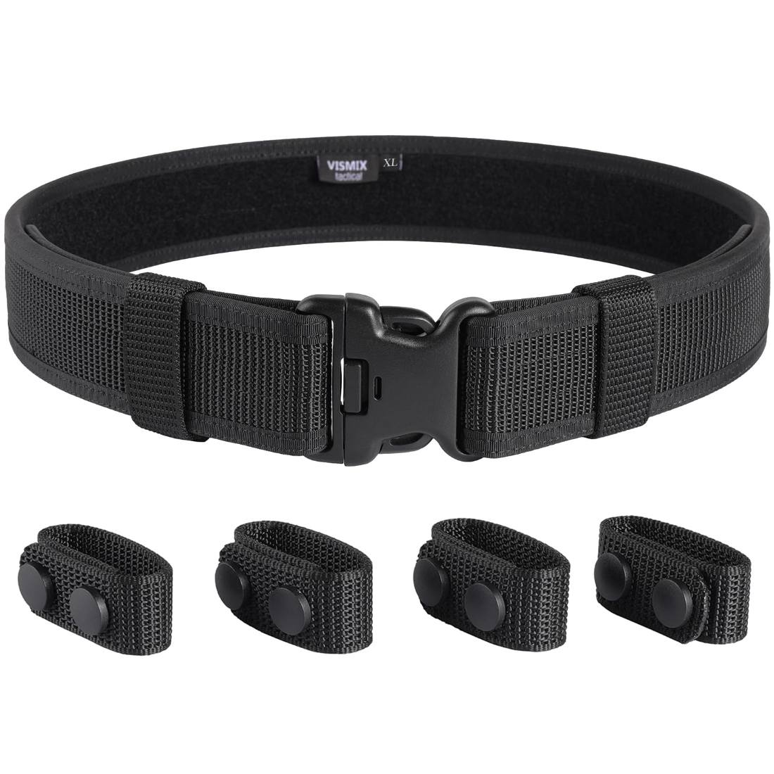 VISMIX 2" Heavy Duty Police Duty Belt with 4 Belt Keepers