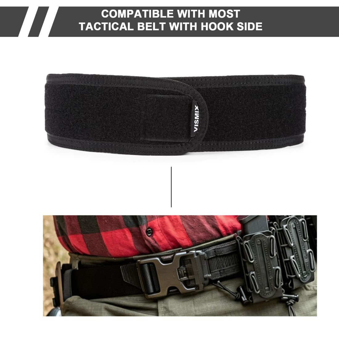 VISMIX Tactical Anti-Slip Pad Inner Belt with Loop System