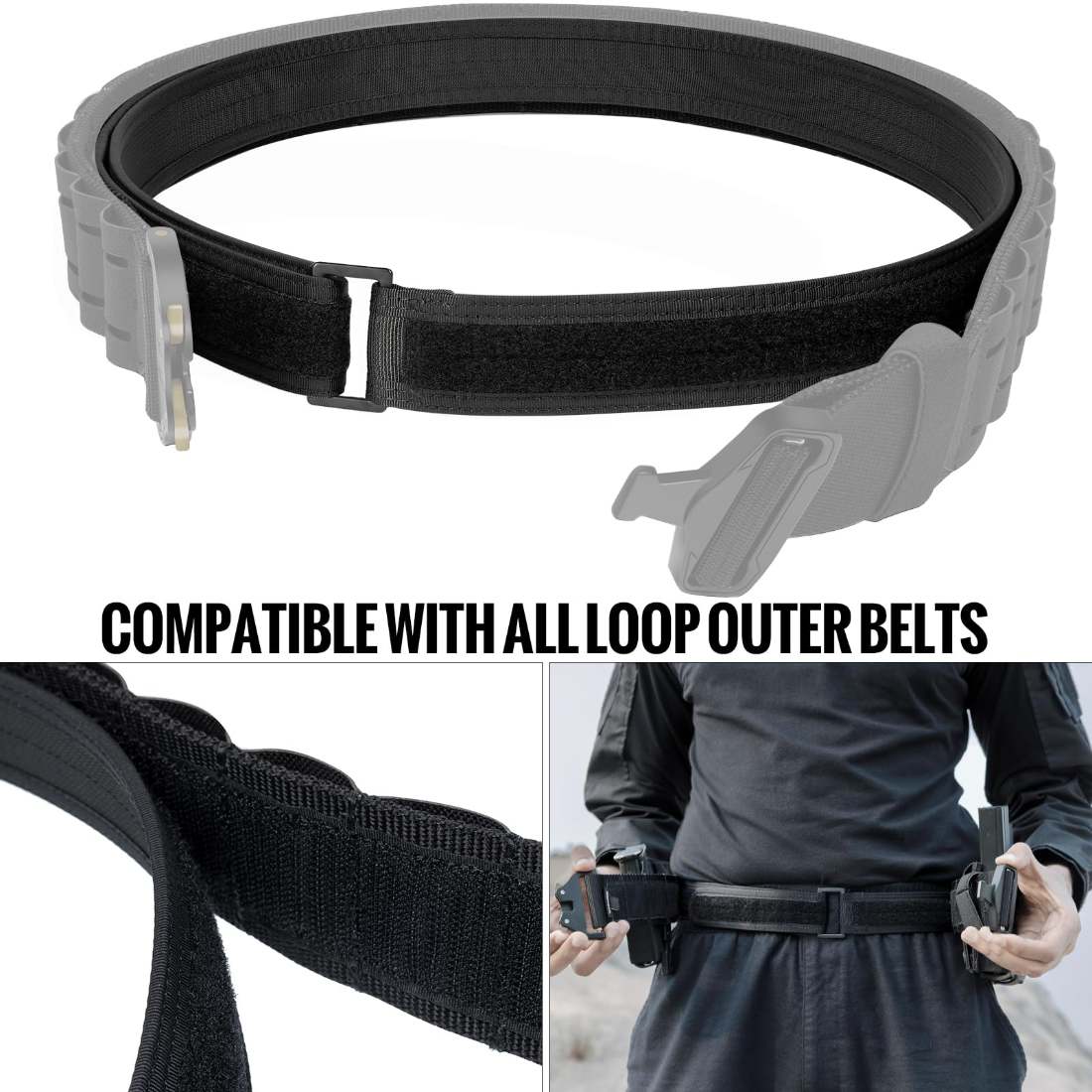 Vismix Inner Belt Liner Fits 2"-2.25" Battlestrap, Concealed Carry for EDC/LARP