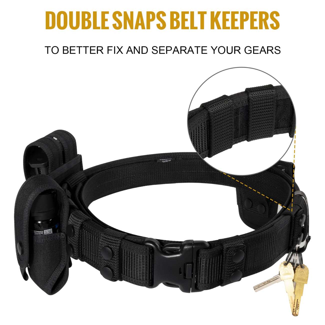 VISMIX 2" Tactical Duty Belt with Inner Belt & Belt Keepers